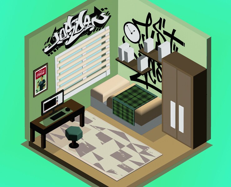 Skate room Style — Графика, 3D на Dprofile