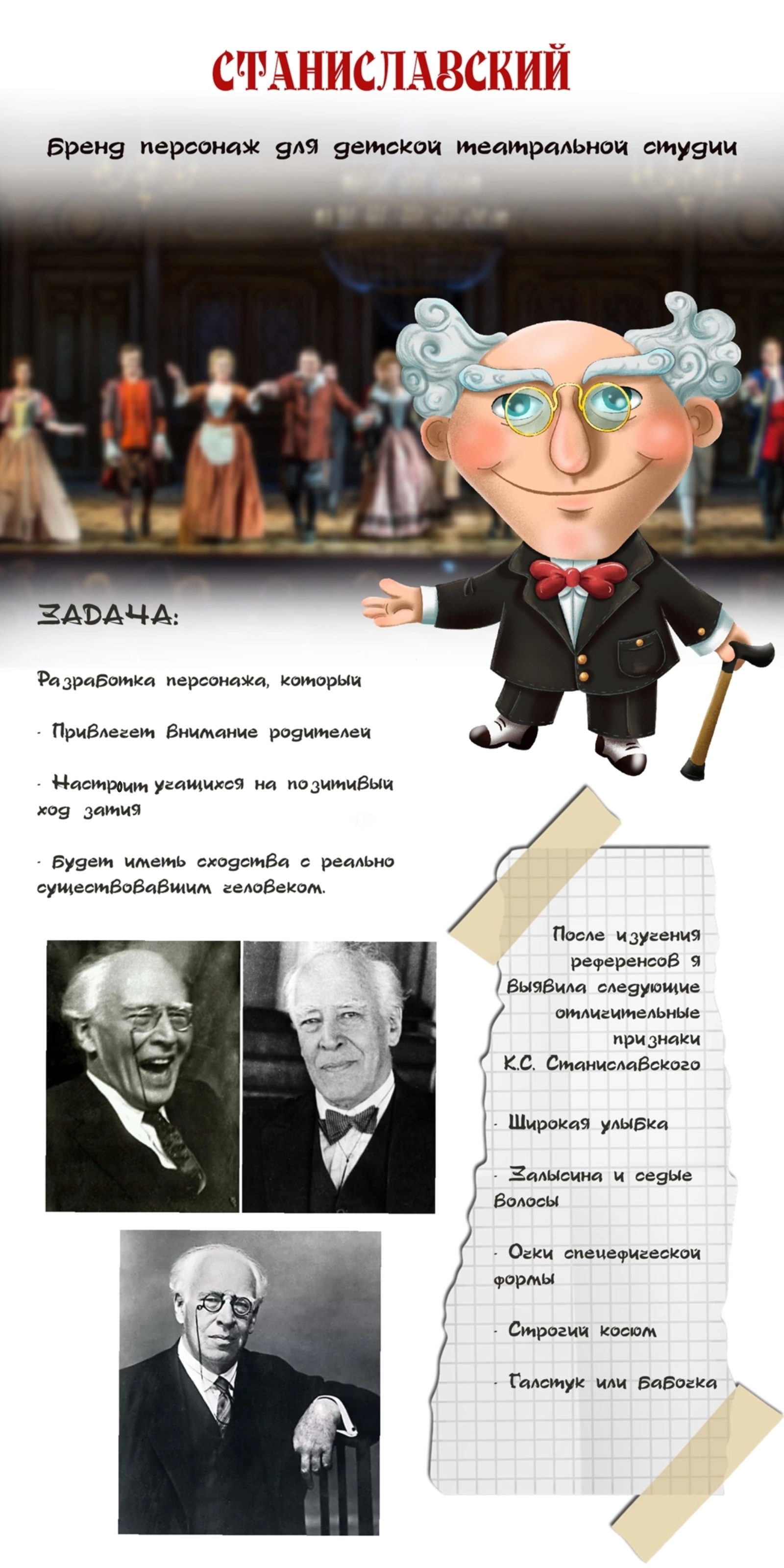 Станиславский бренд персонаж для театральной студии — Изображение №1 — Брендинг, Иллюстрация на Dprofile