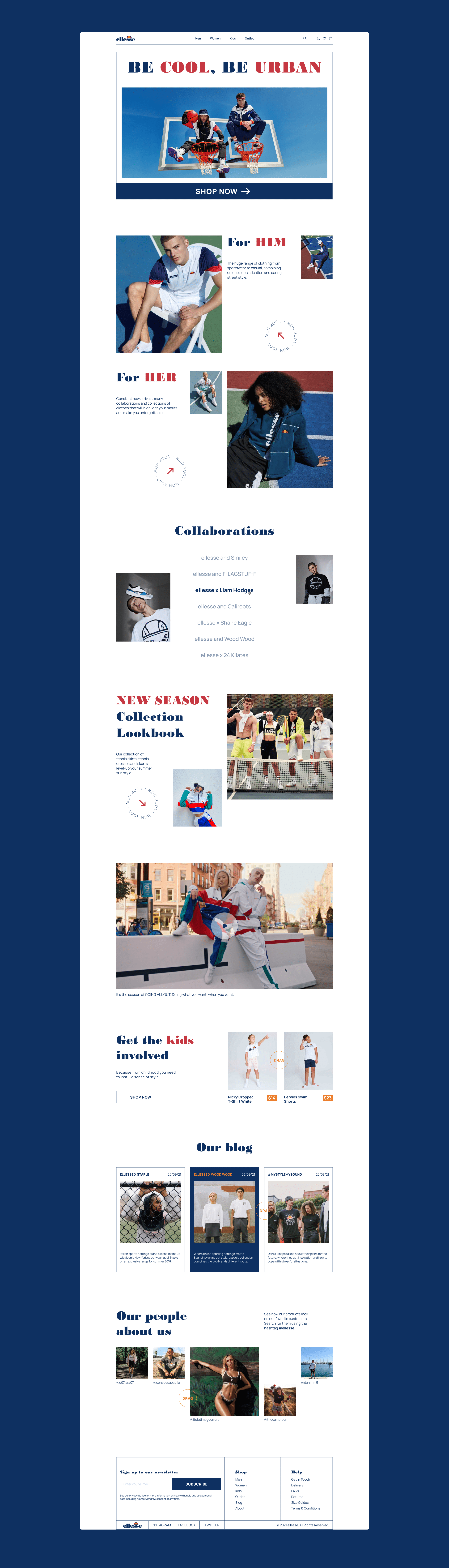 ellesse / e-commerce redesign concept — Изображение №2 — Интерфейсы, Графика на Dprofile