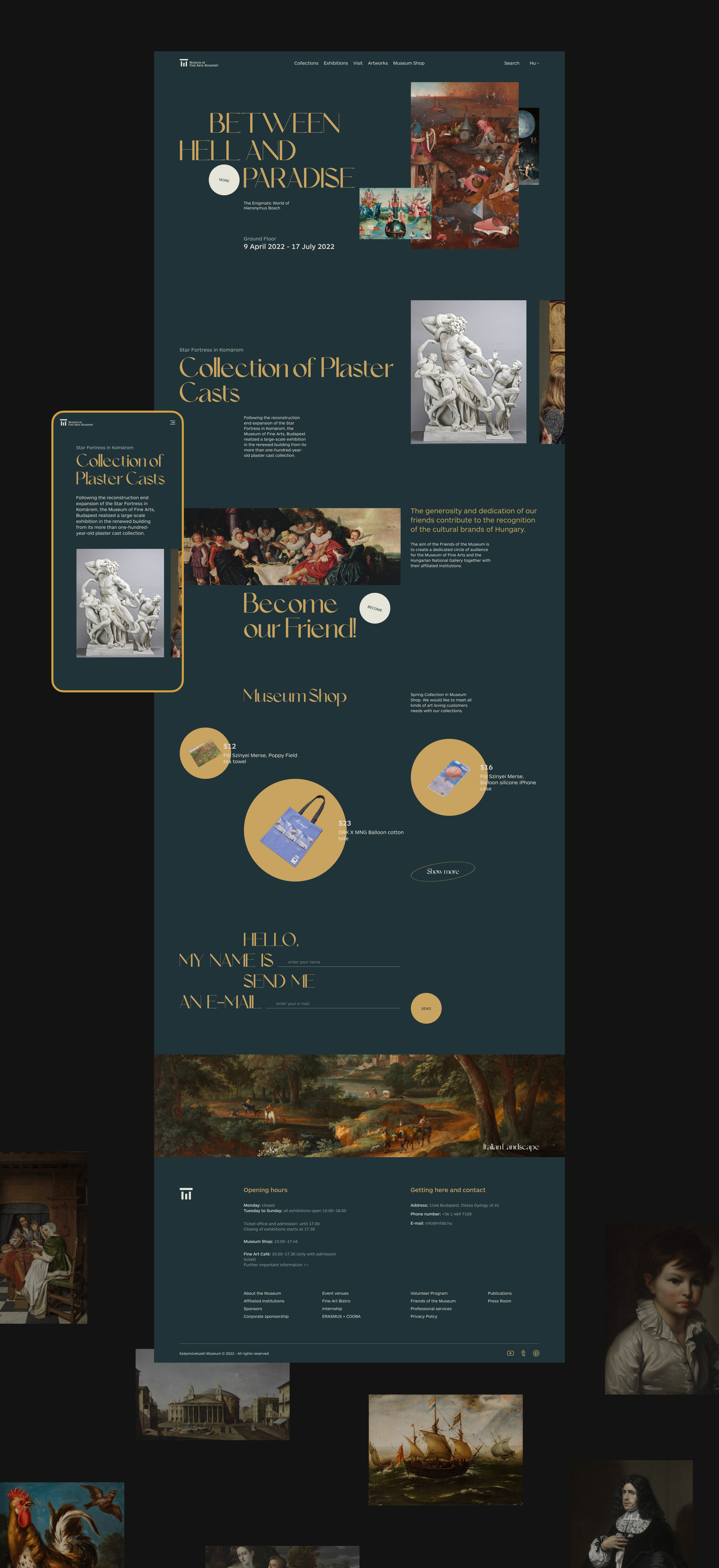 The Museum of Fine Arts Redesign concept — Изображение №2 — Интерфейсы, Графика на Dprofile