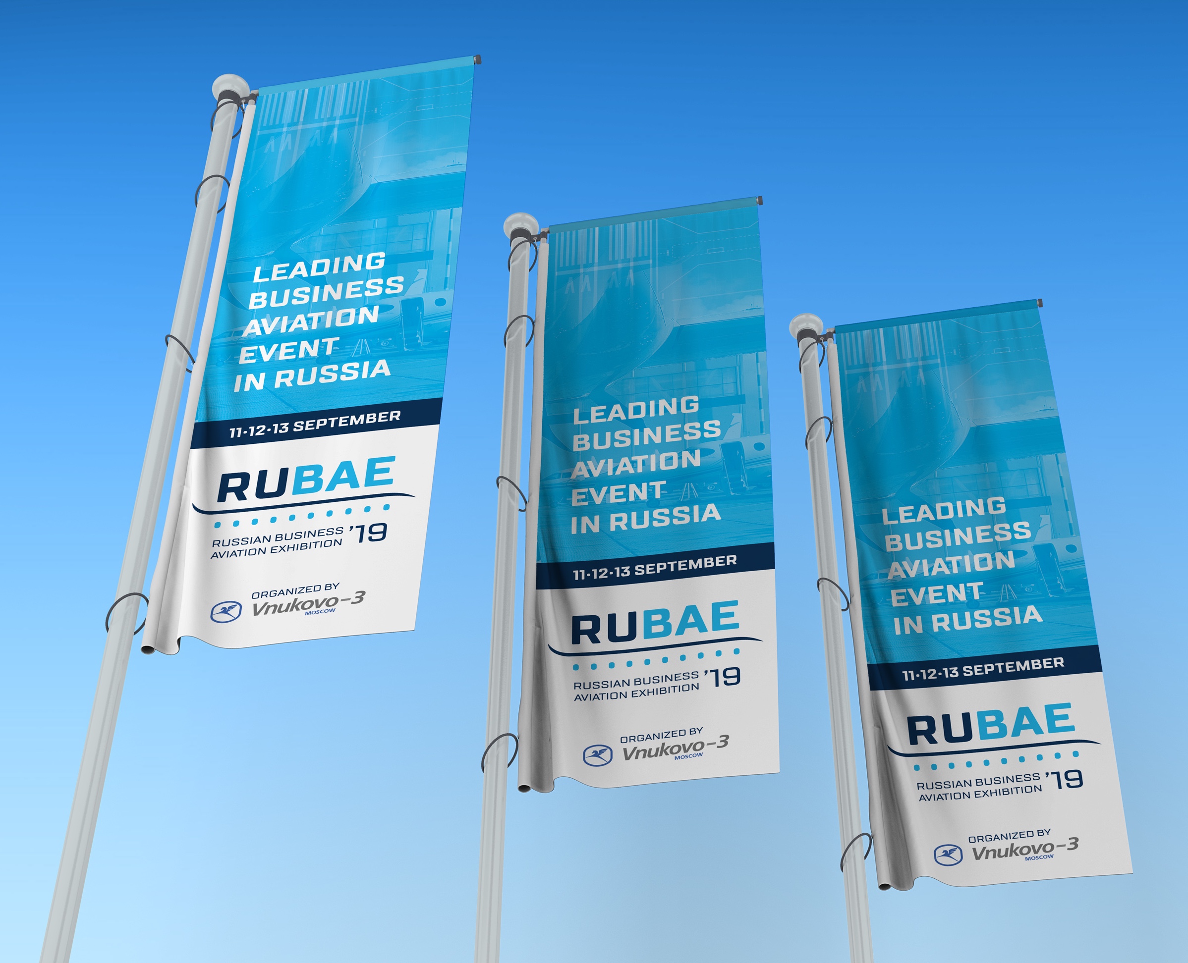 Логотип и фирменный стиль для выставки деловой авиации RUBAE — Брендинг, Графика на Dprofile