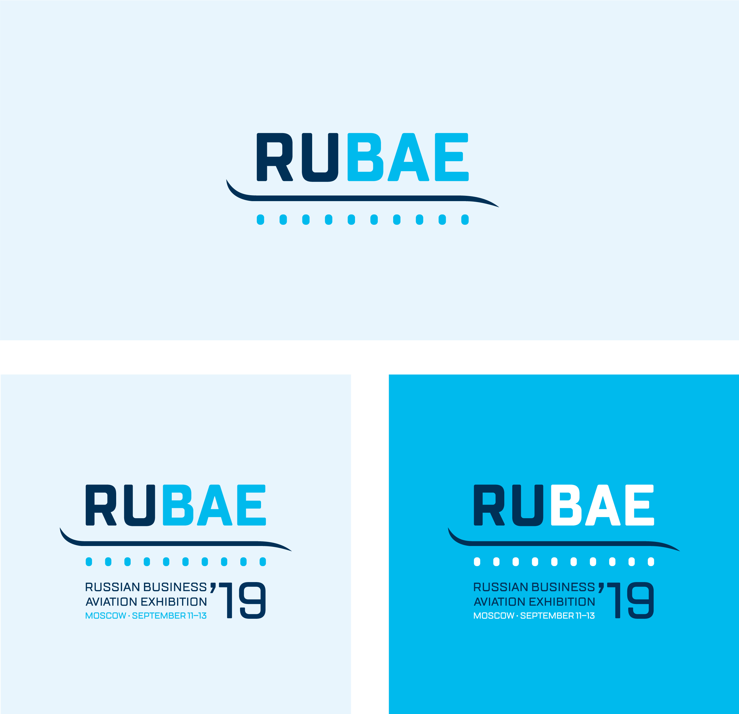 Логотип и фирменный стиль для выставки деловой авиации RUBAE — Изображение №1 — Брендинг, Графика на Dprofile