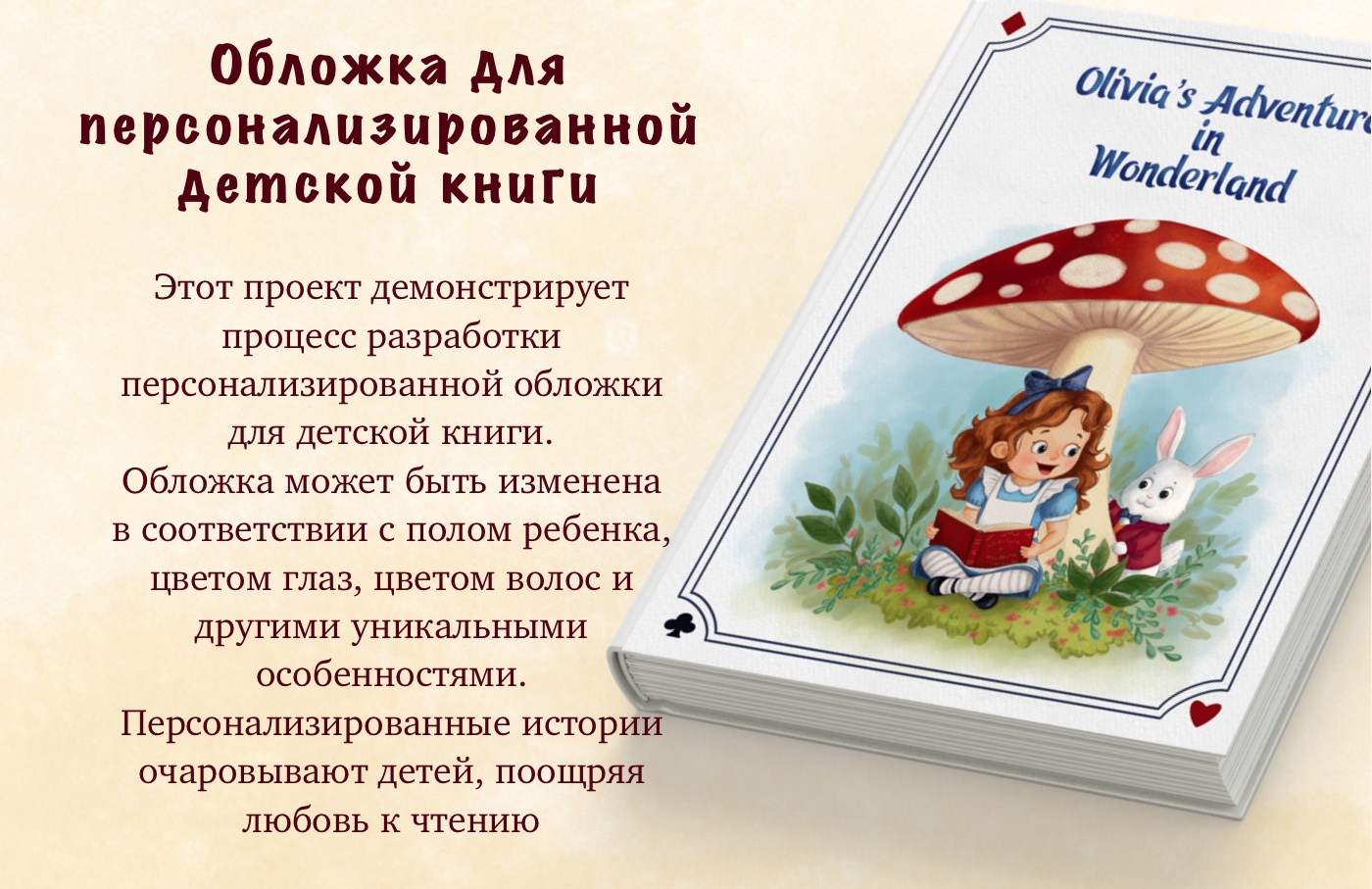 Алиса в стране чудес. Обложка для детской книги — Изображение №1 — Иллюстрация на Dprofile