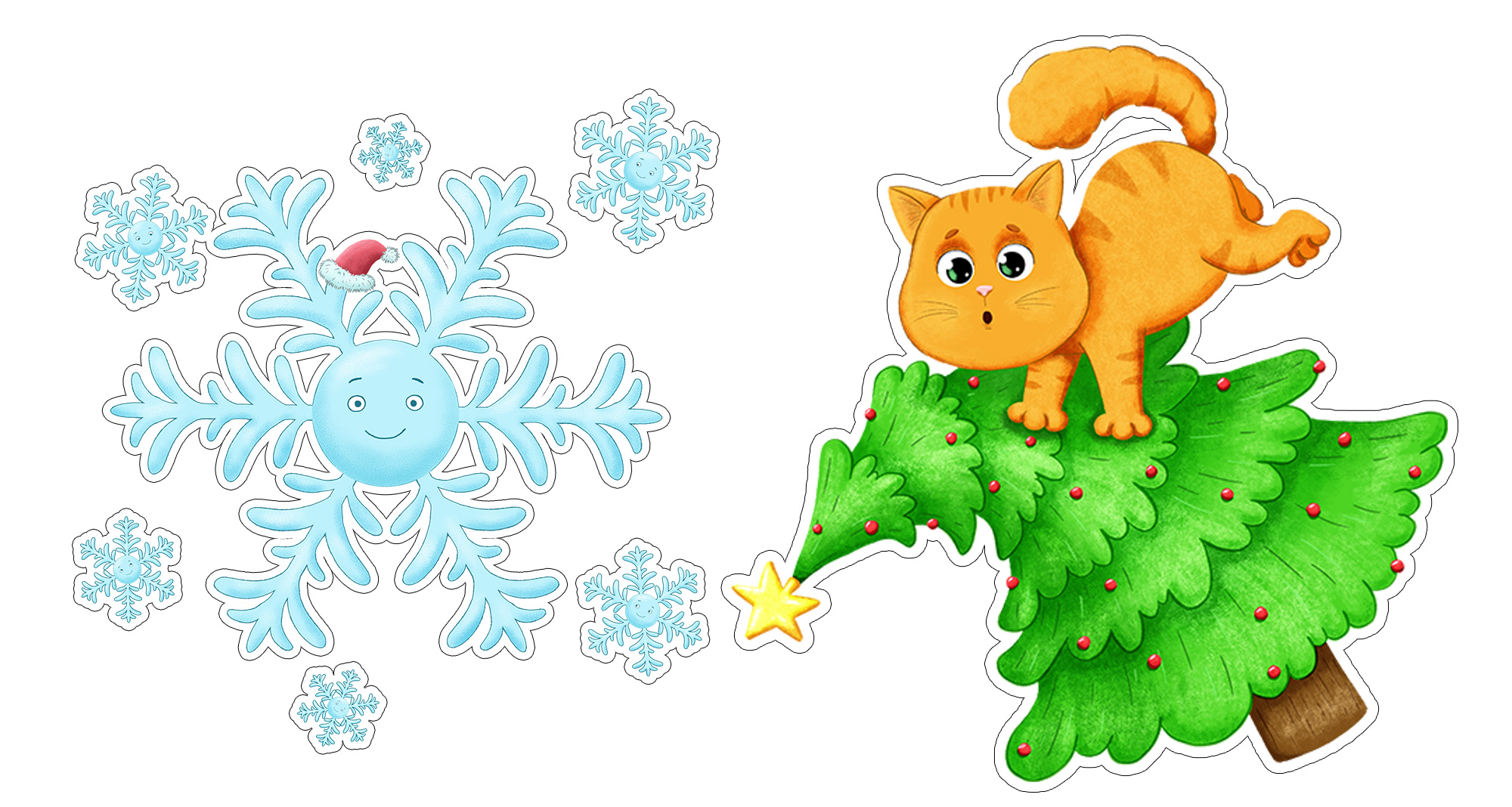 Новогодний стикерпак — Изображение №9 — Иллюстрация, Графика на Dprofile