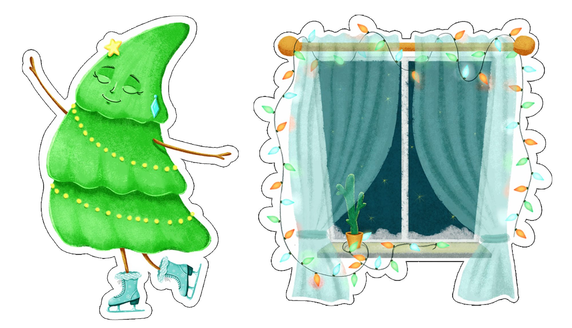 Новогодний стикерпак — Изображение №2 — Иллюстрация, Графика на Dprofile