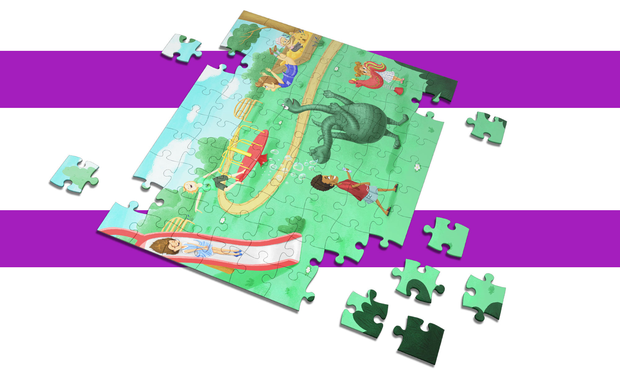 Дизайн пазлов с монстрами для детей — Изображение №11 — Брендинг, Иллюстрация на Dprofile