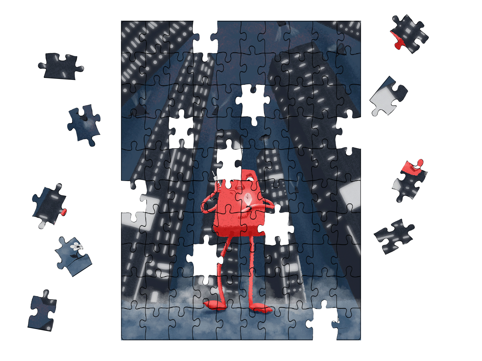 Дизайн пазлов с монстрами для детей — Изображение №4 — Брендинг, Иллюстрация на Dprofile