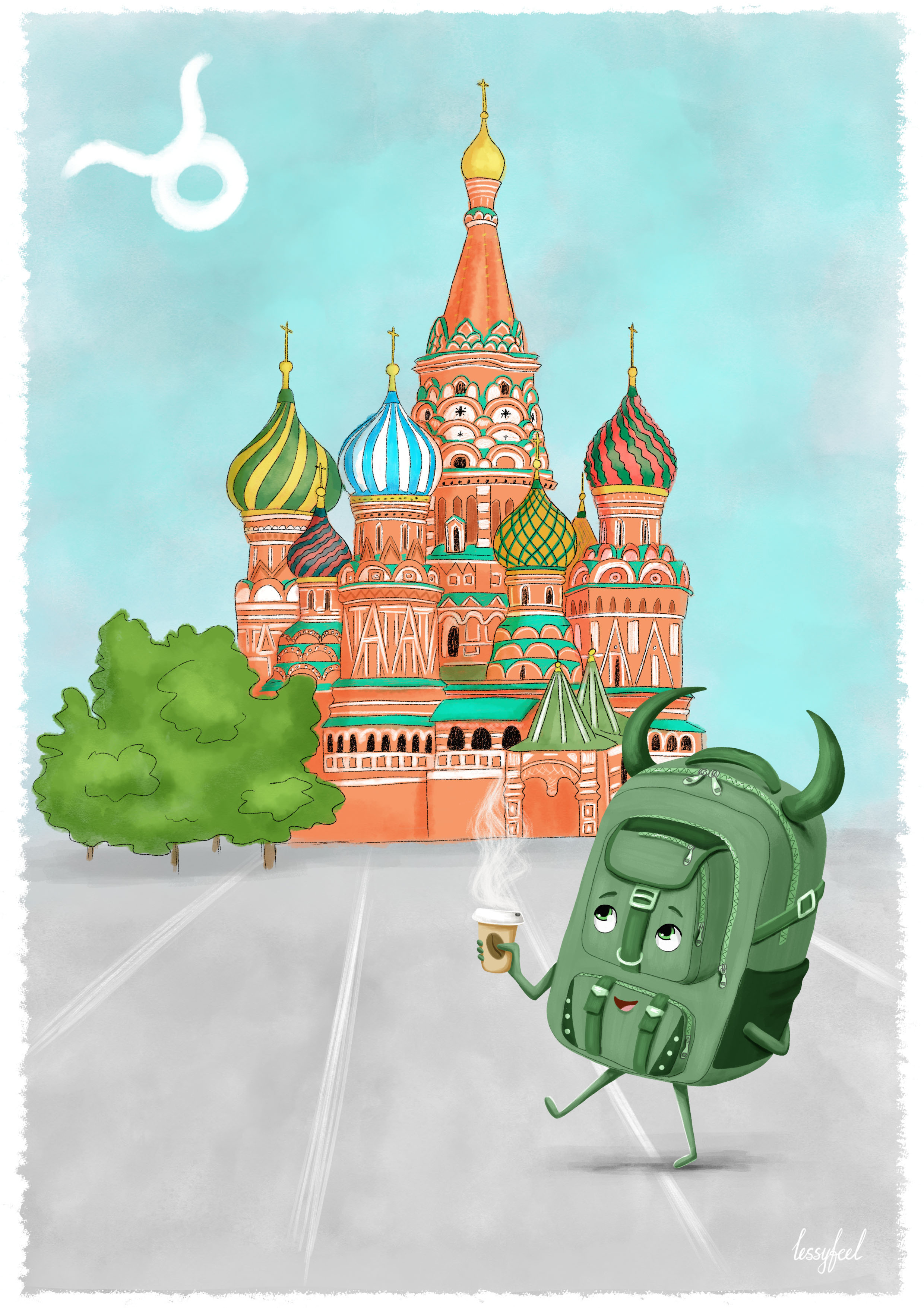 Знаки Зодиака - Рюкзаки-путешественники — Изображение №3 — Иллюстрация на Dprofile