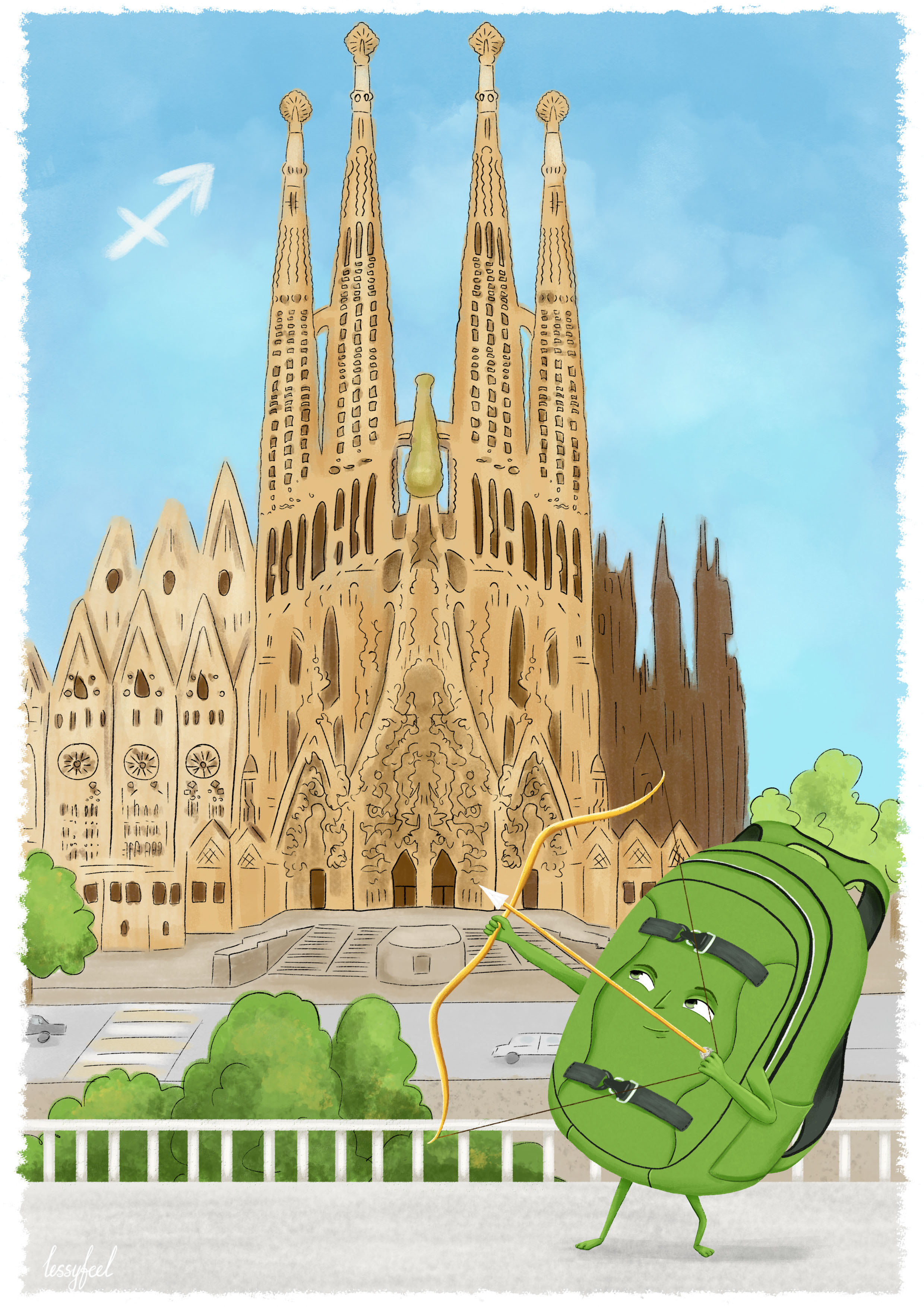 Знаки Зодиака - Рюкзаки-путешественники — Изображение №10 — Иллюстрация на Dprofile