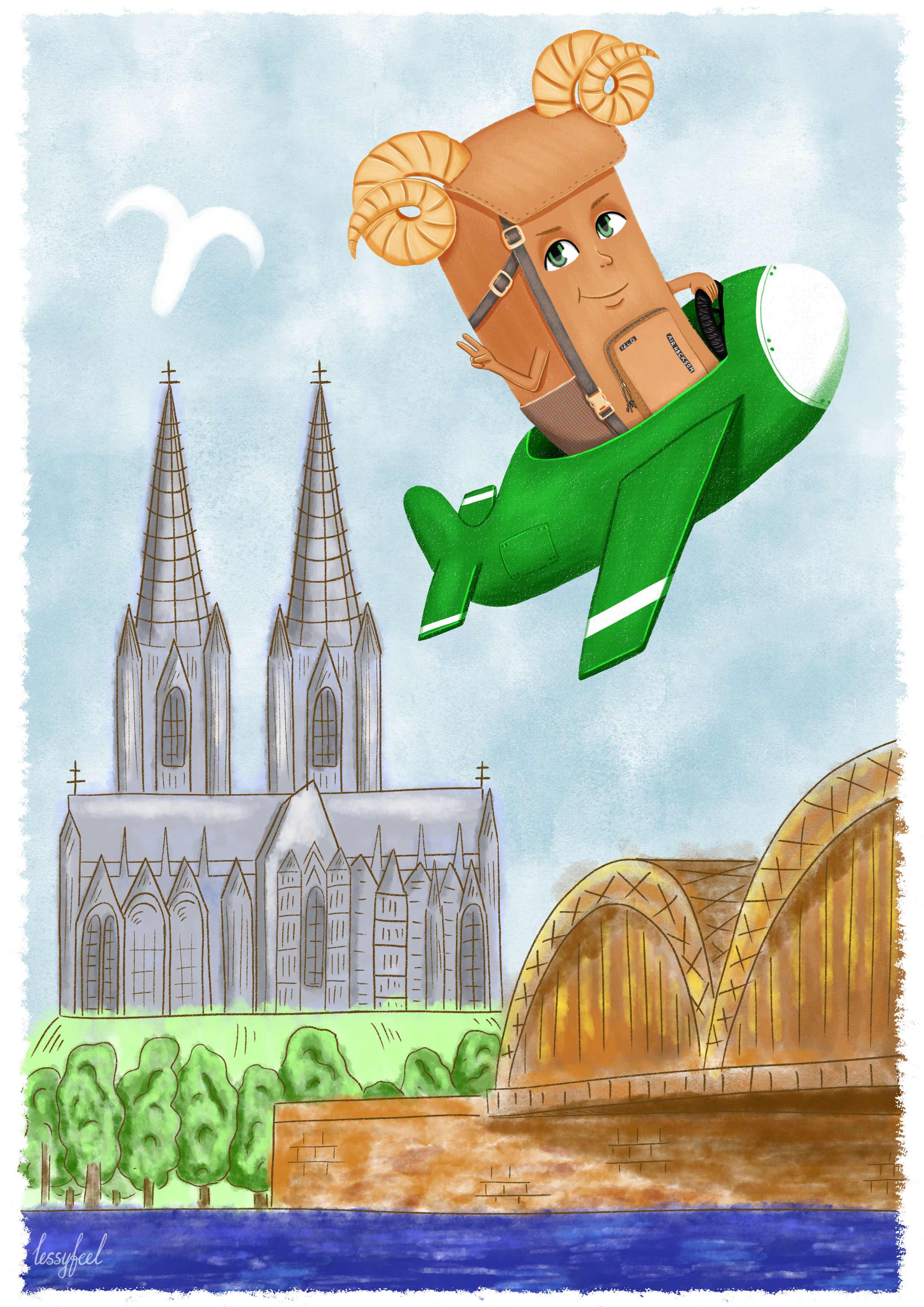 Знаки Зодиака - Рюкзаки-путешественники — Изображение №2 — Иллюстрация на Dprofile