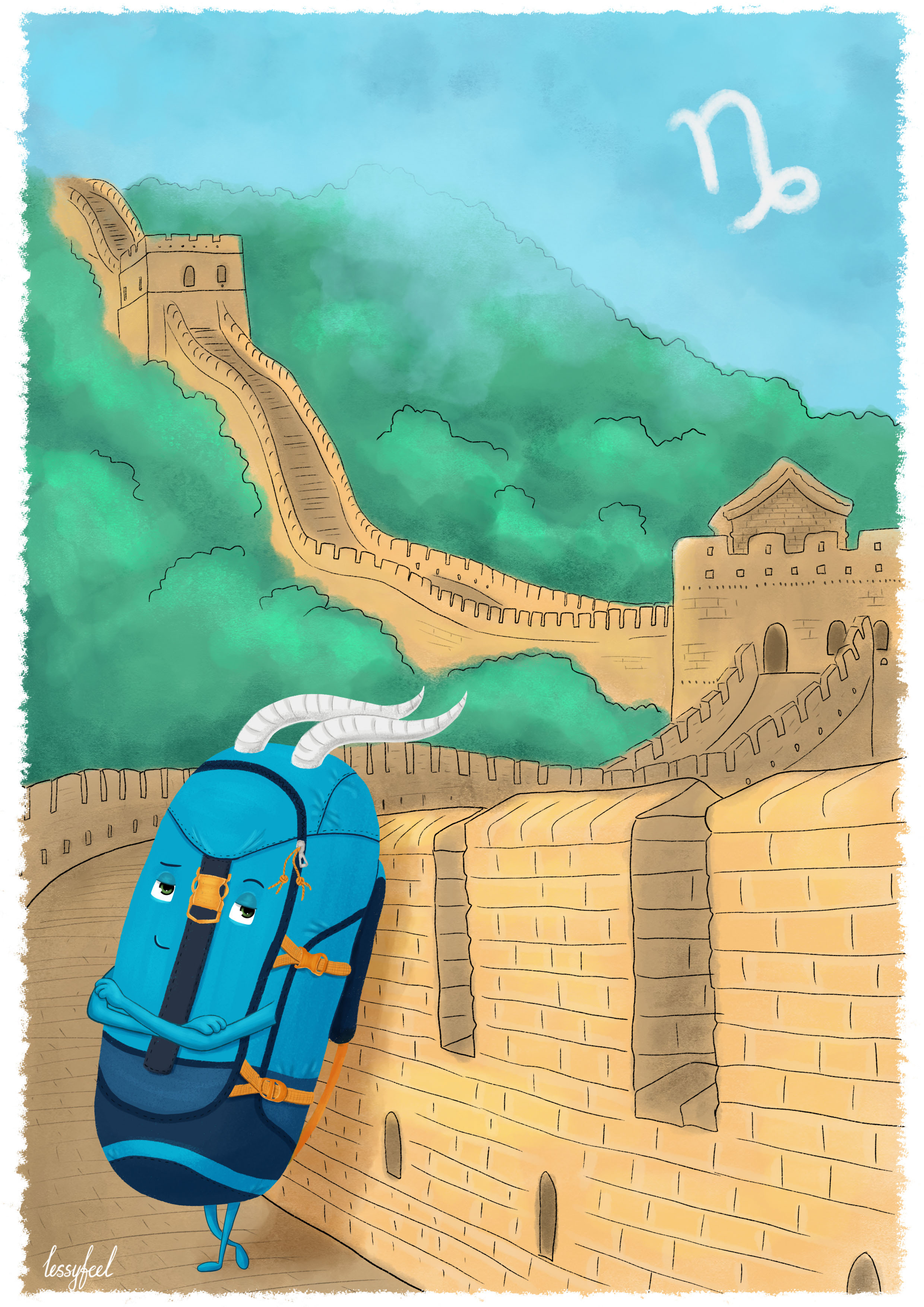 Знаки Зодиака - Рюкзаки-путешественники — Изображение №11 — Иллюстрация на Dprofile