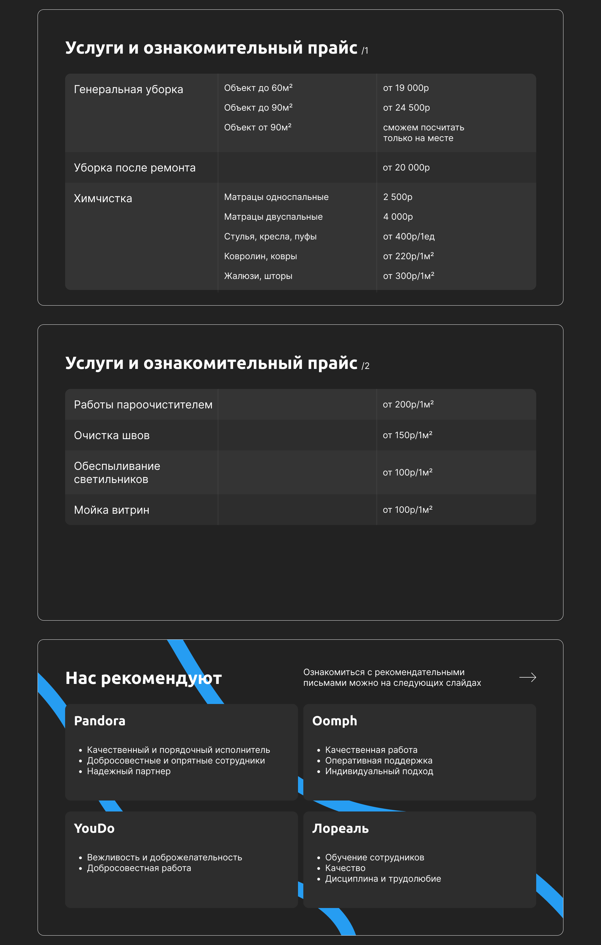Презентация для клининговой компании KMD Cleaning — Изображение №4 — Брендинг, Графика на Dprofile