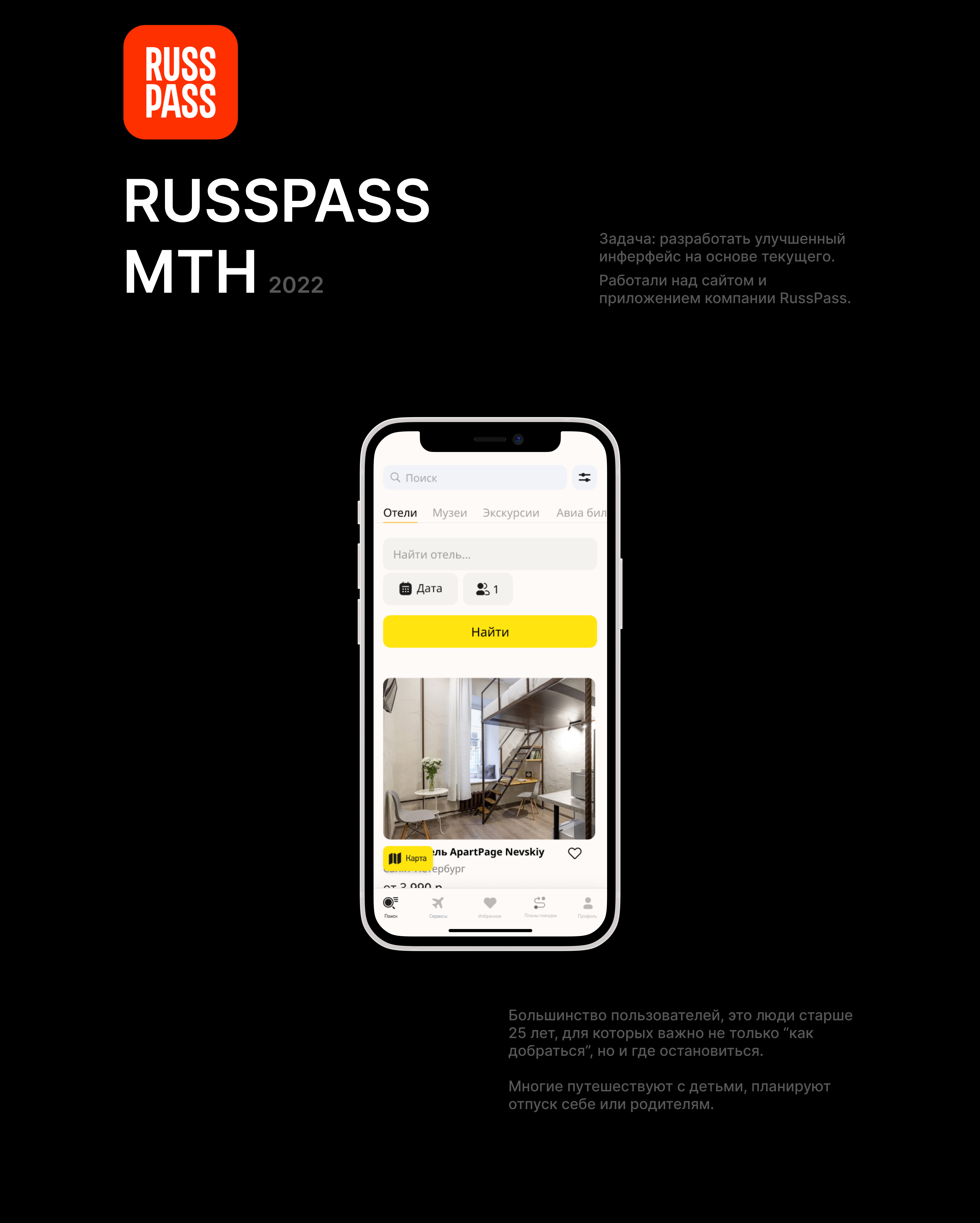 RussPass сервис для планирования путешествий — Изображение №1 — Интерфейсы на Dprofile