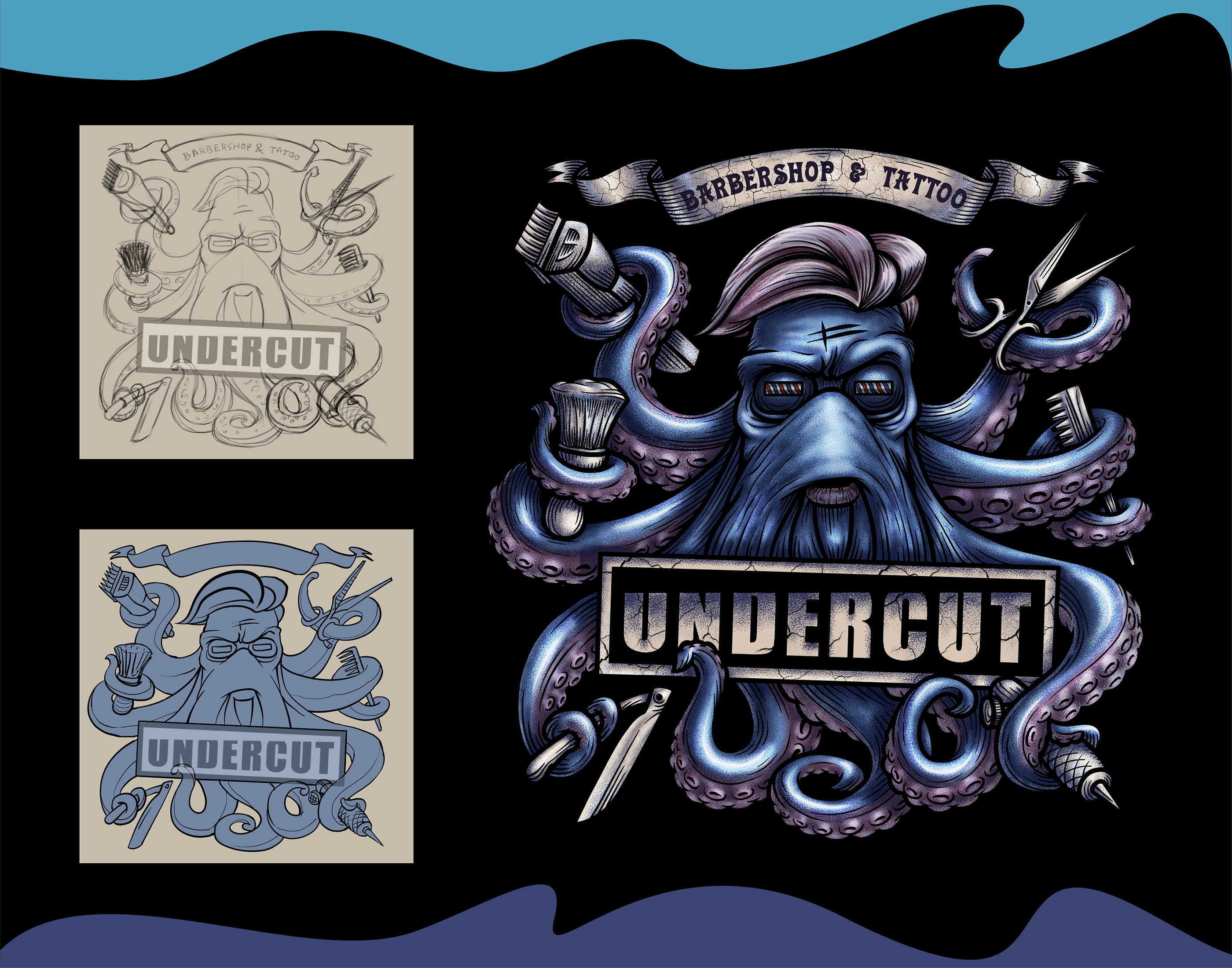 Character design for Barbershop — Изображение №4 — Иллюстрация, Графика на Dprofile