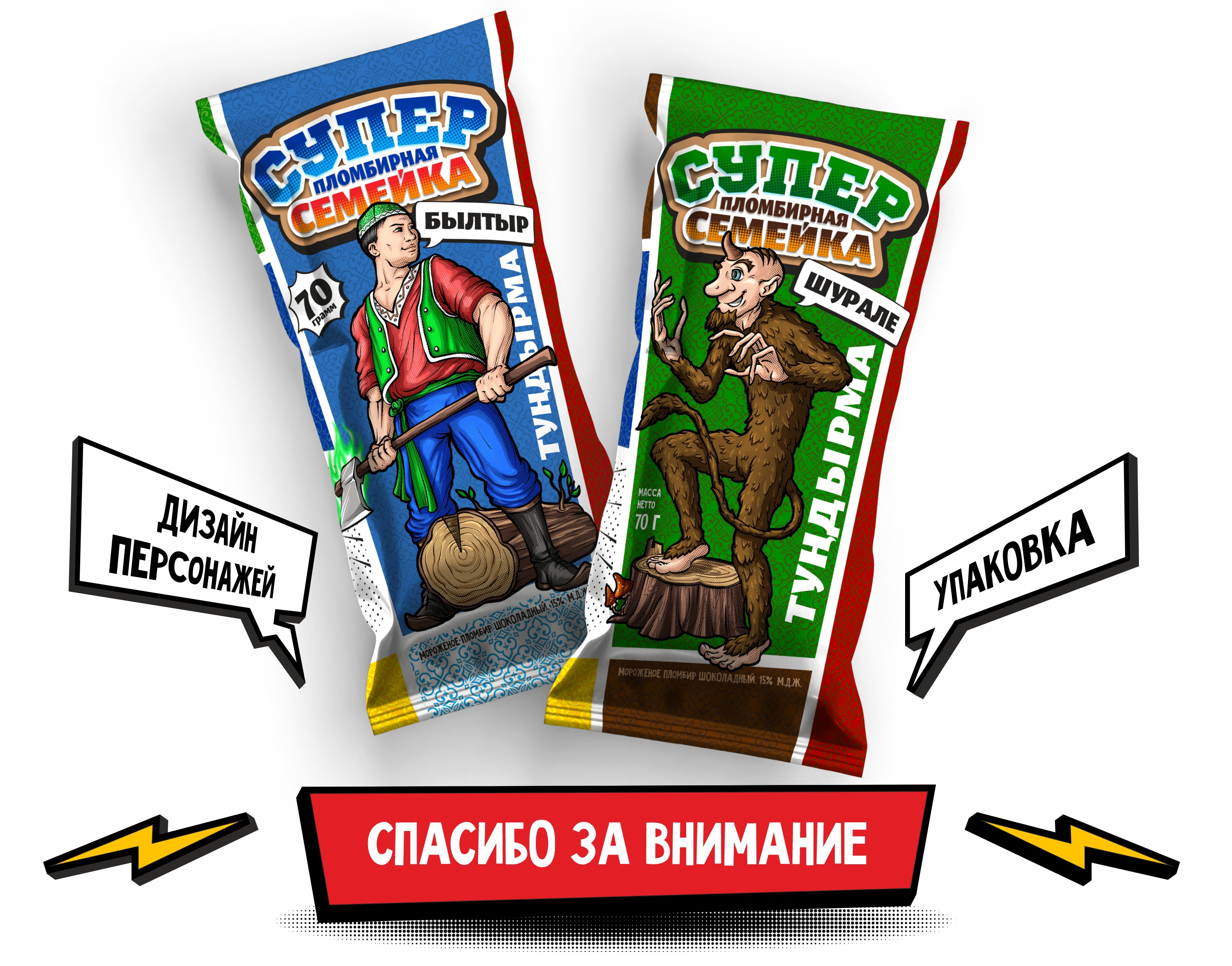 Супер Пломбирная Семейка - 2 — Изображение №4 — Брендинг, Иллюстрация на Dprofile