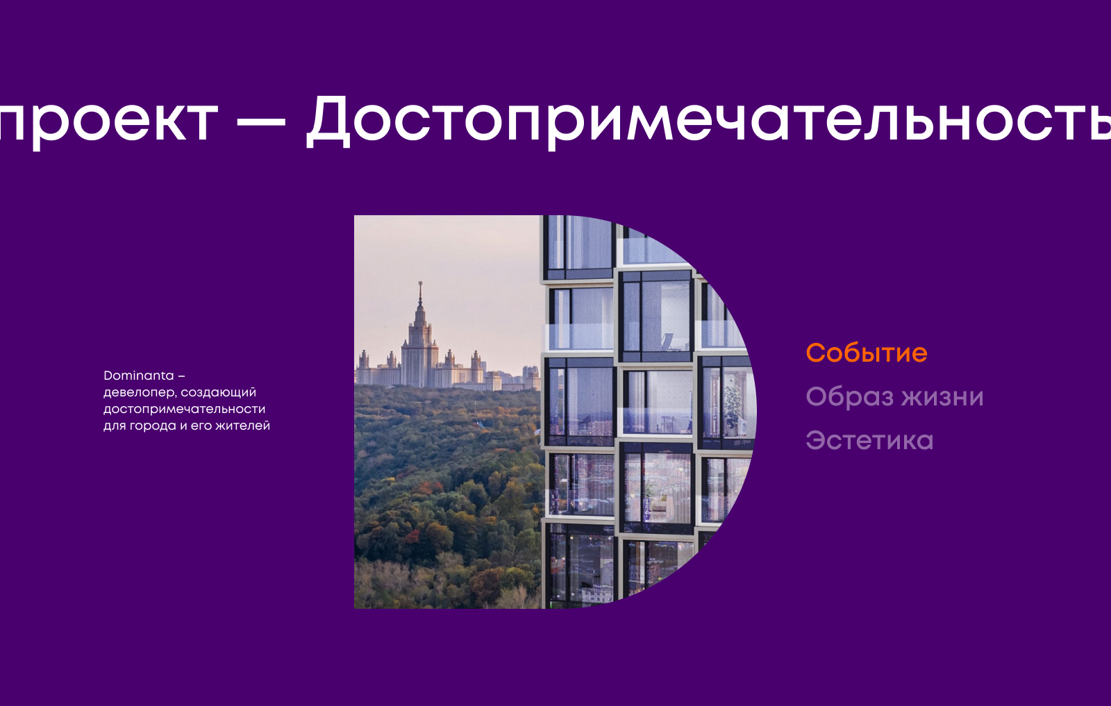 Сайт девелопера Dominanta — Изображение №2 — Интерфейсы, Анимация на Dprofile
