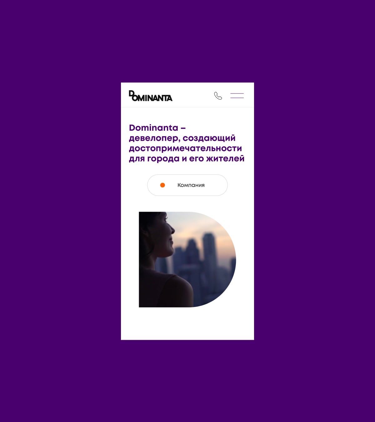 Сайт девелопера Dominanta — Изображение №4 — Интерфейсы, Анимация на Dprofile