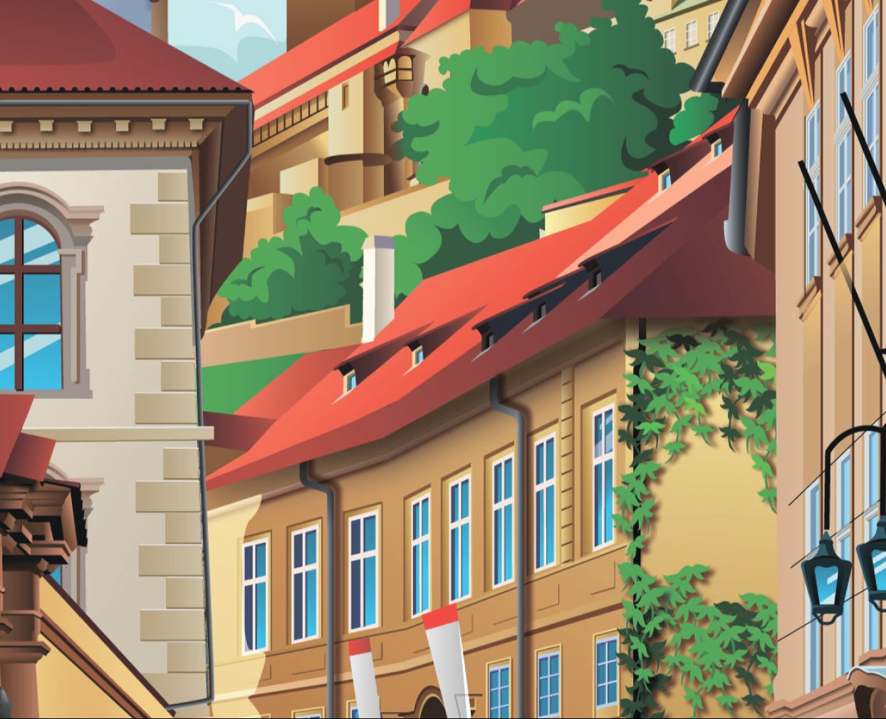 Достопримечательность Праги — Иллюстрация, Графика на Dprofile
