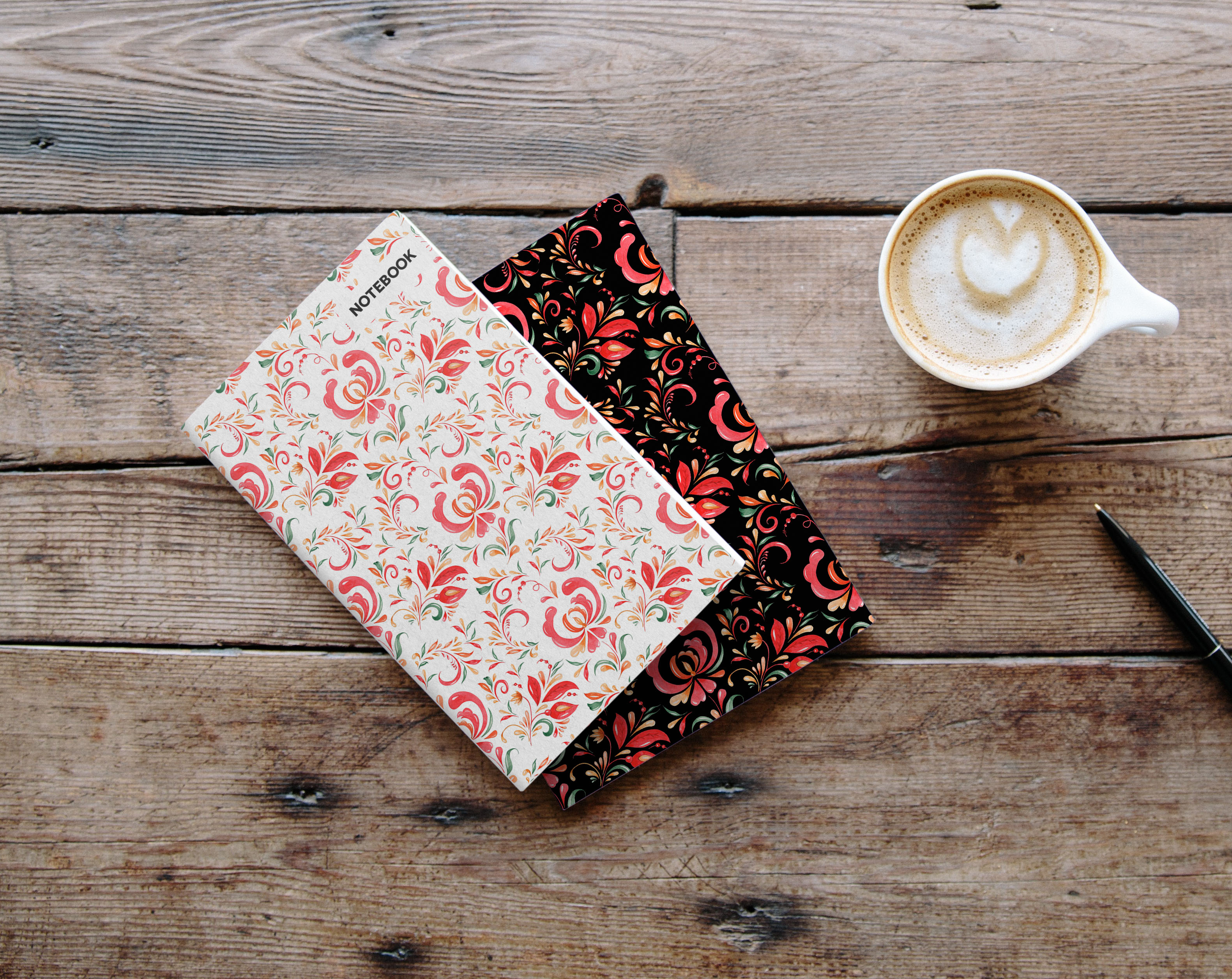 Бесшовный паттерн "Хохлома" — Изображение №1 — Иллюстрация, Графика на Dprofile