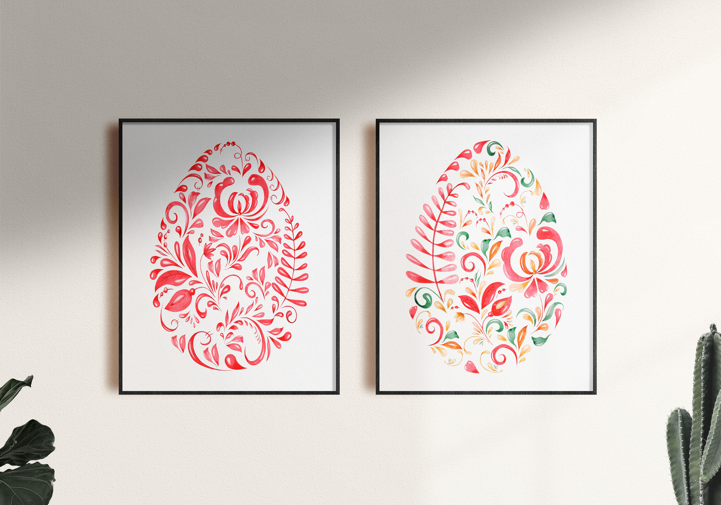 Бесшовный паттерн "Хохлома" — Изображение №4 — Иллюстрация, Графика на Dprofile