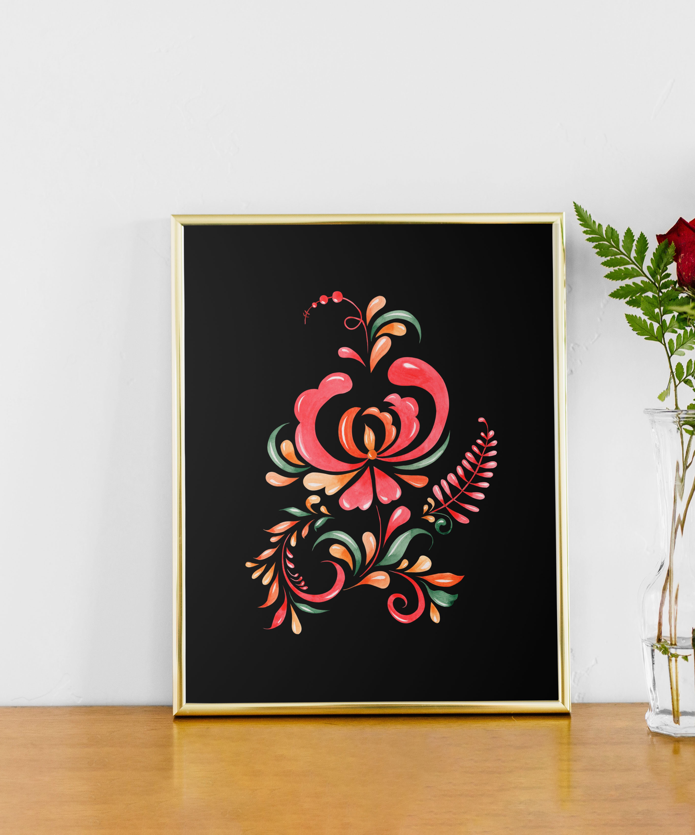 Бесшовный паттерн "Хохлома" — Изображение №3 — Иллюстрация, Графика на Dprofile