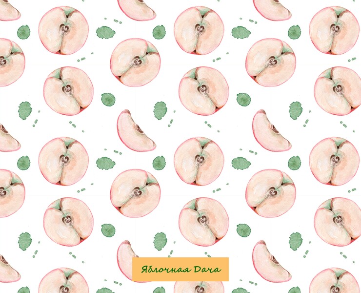 Бесшовный паттерн "Яблоко" — Иллюстрация, Графика на Dprofile
