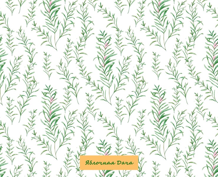 Бесшовный паттерн "Розмарин" — Иллюстрация, Графика на Dprofile