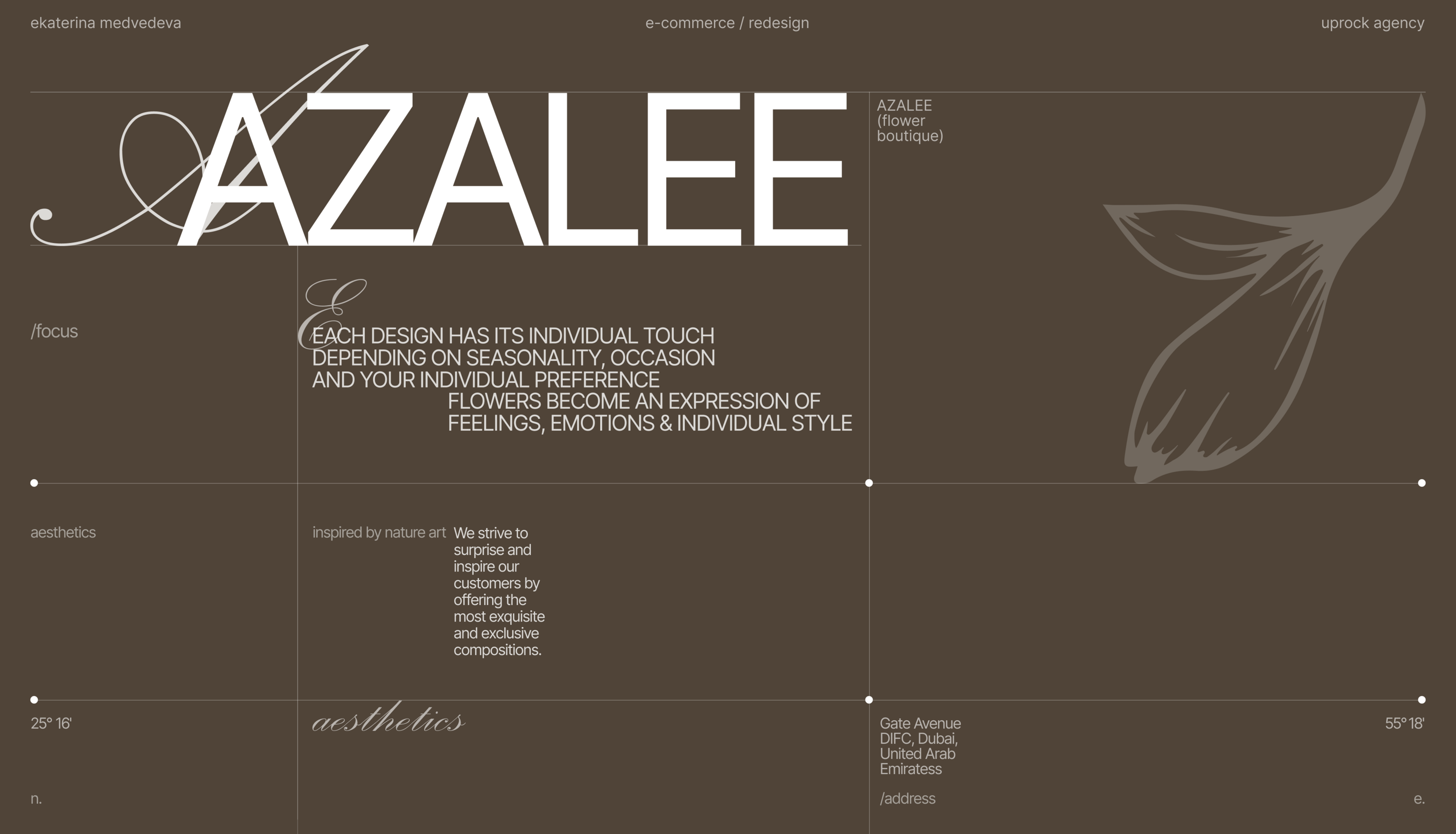 Azalee flower boutique | E-commerce — Изображение №1 — Интерфейсы, Брендинг на Dprofile