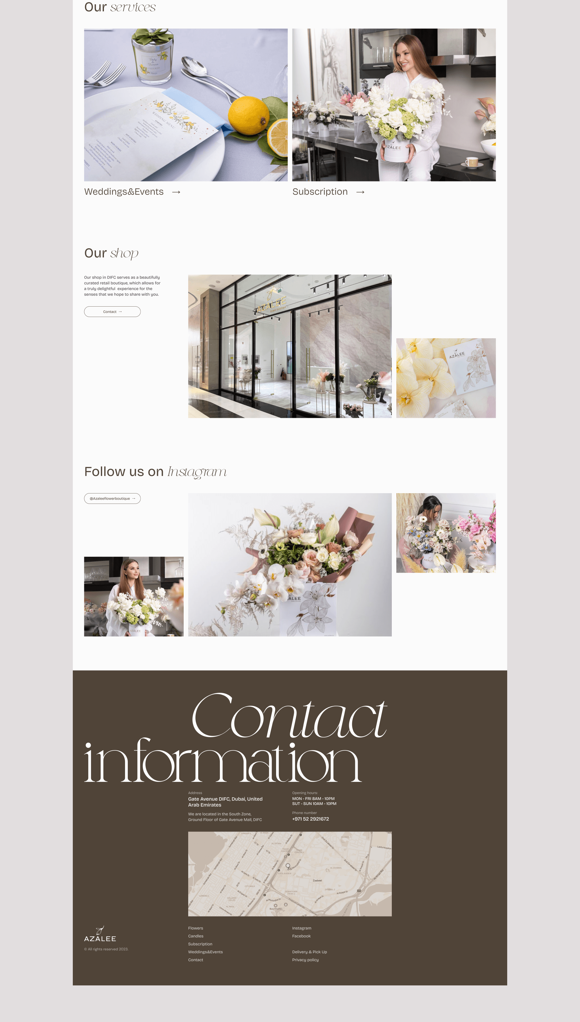 Azalee flower boutique | E-commerce — Изображение №4 — Интерфейсы, Брендинг на Dprofile
