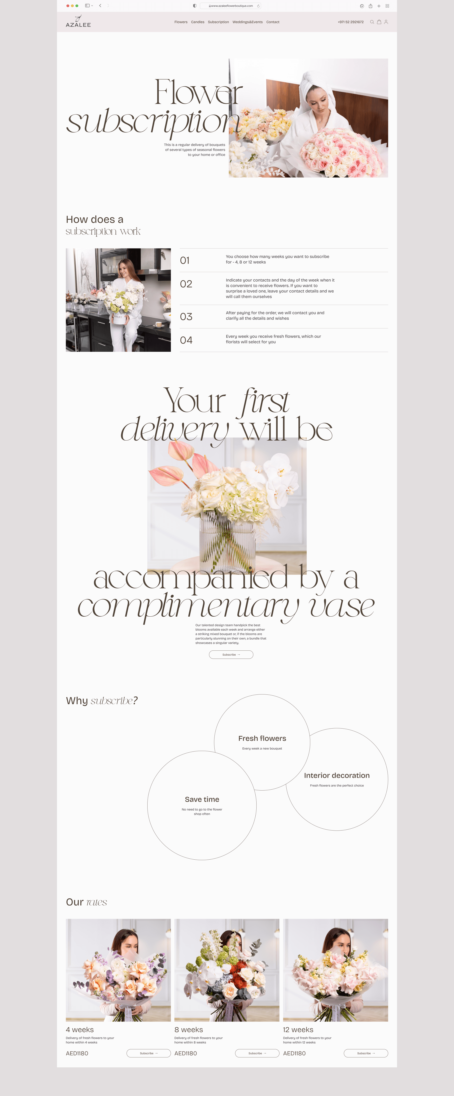 Azalee flower boutique | E-commerce — Изображение №11 — Интерфейсы, Брендинг на Dprofile