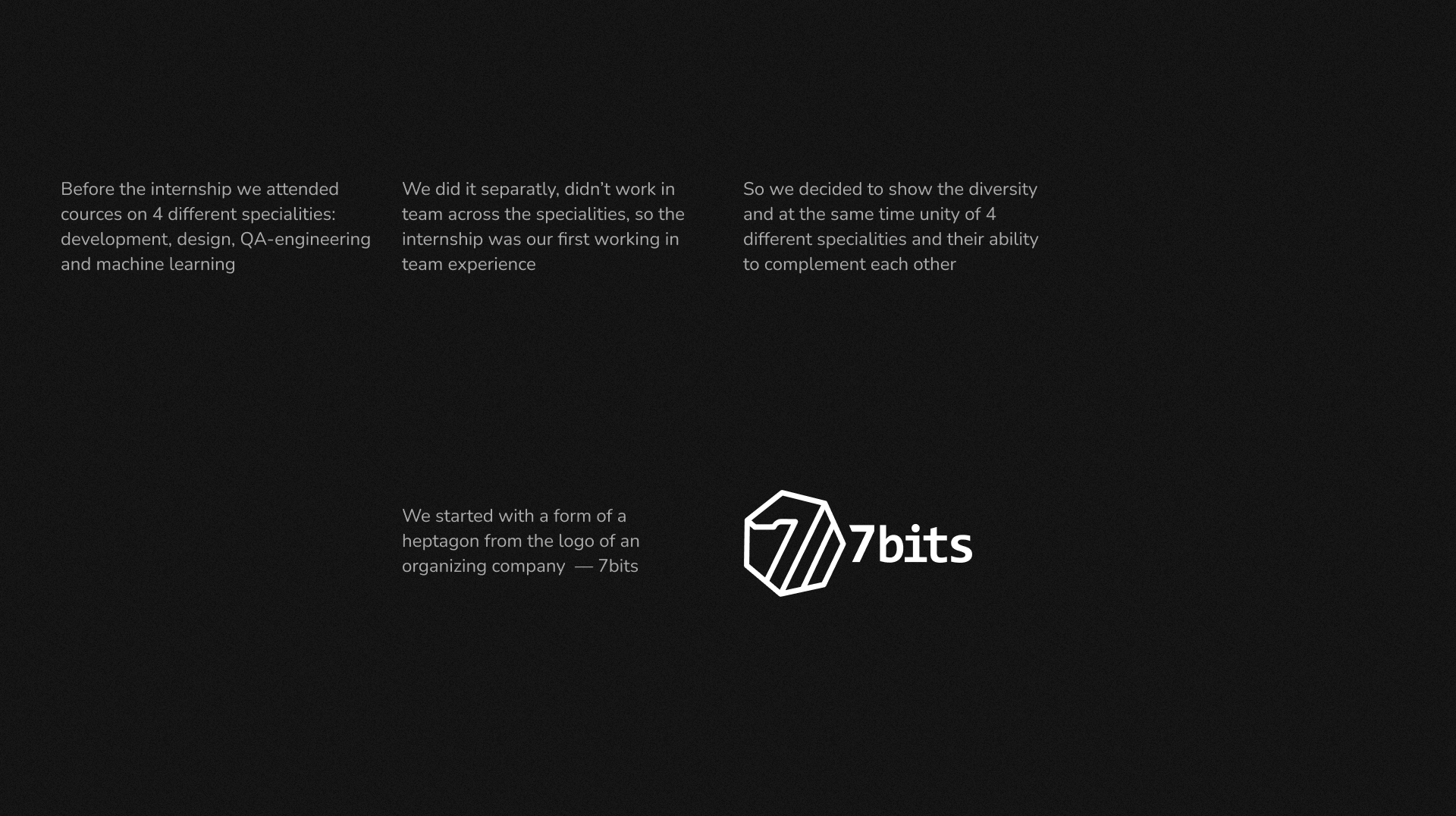 7bits Internship 2021 Identity — Изображение №2 — Брендинг, Графика на Dprofile