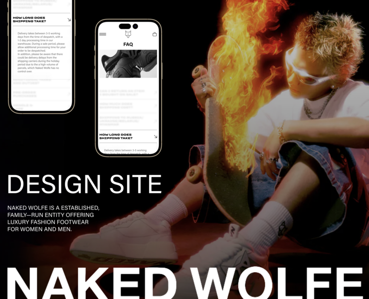 NAKED WOLFE — redesign site — Интерфейсы, Анимация на Dprofile