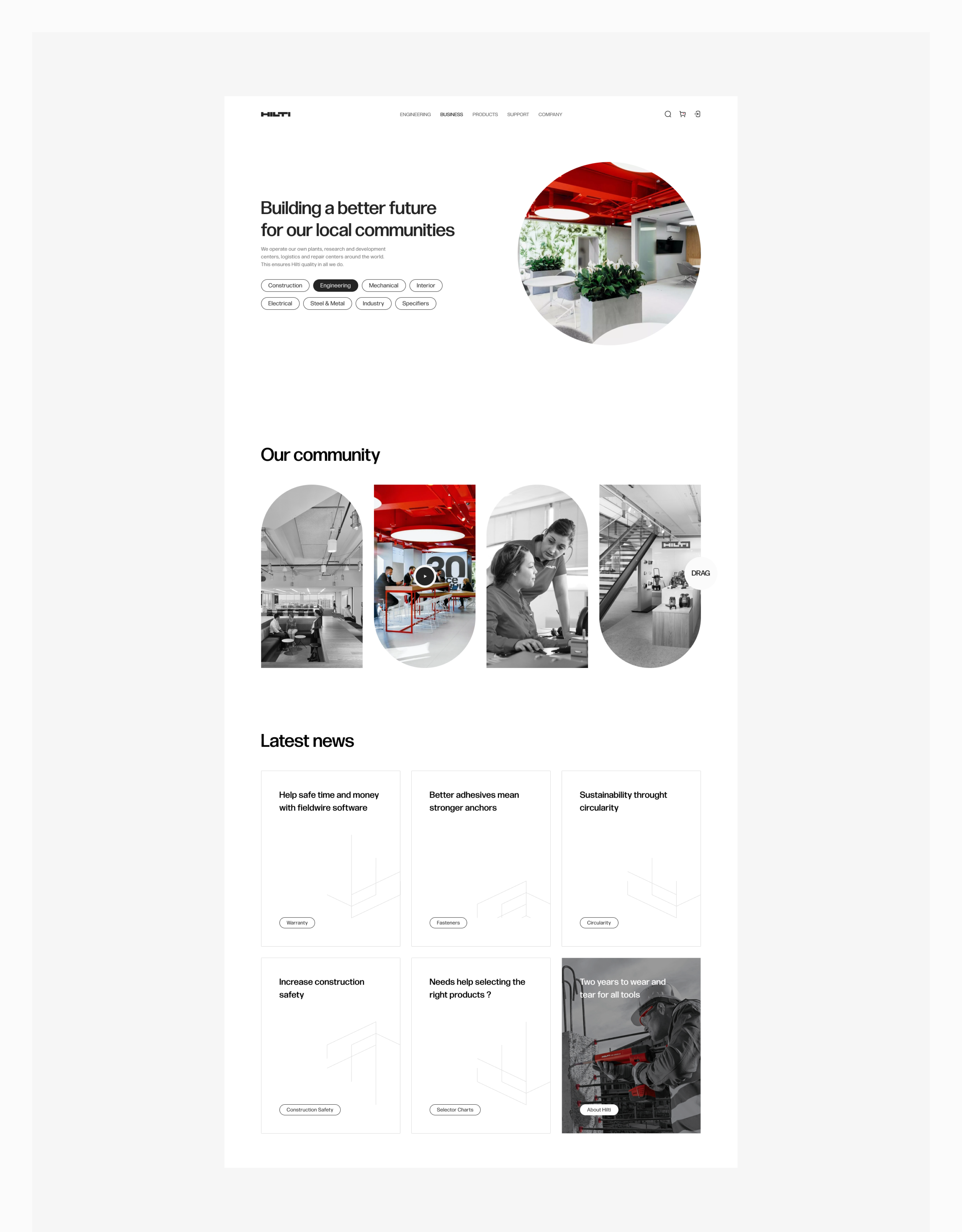 Hilti Tools — Corporate Website — Изображение №9 — Интерфейсы на Dprofile