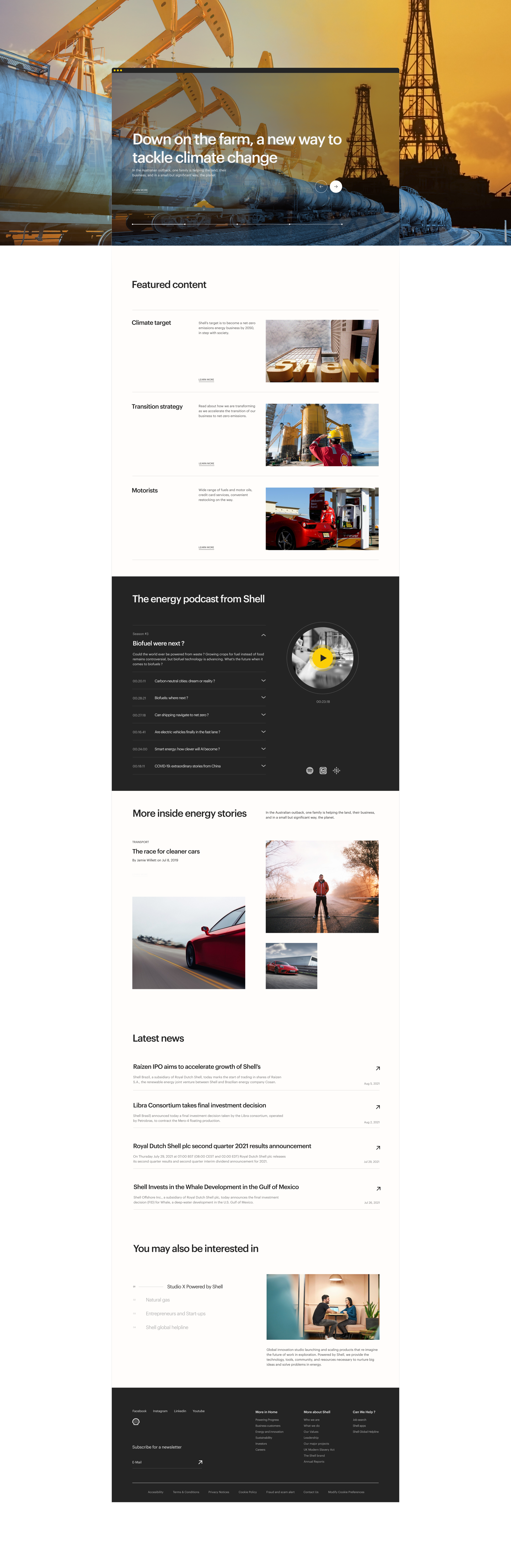 Shell Global — Corporate Redesign — Изображение №3 — Интерфейсы на Dprofile