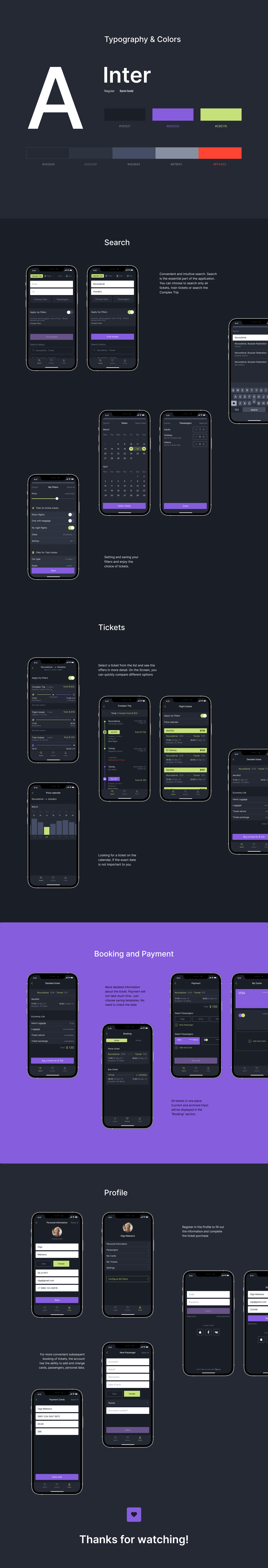 UX/UI Дизайн для Мобильного приложения по поиску билетов — Изображение №5 — Интерфейсы на Dprofile