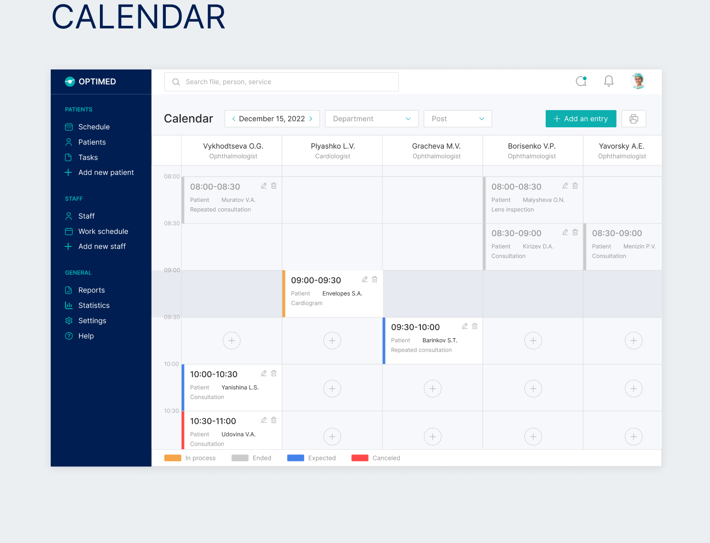 CRM-система — UX/UI дизайн для медицинской компании — Изображение №6 — Интерфейсы на Dprofile