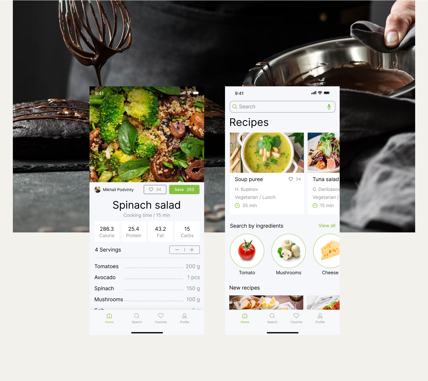Recipe Search | Cooking Mobile app — Изображение №3 — Интерфейсы на Dprofile