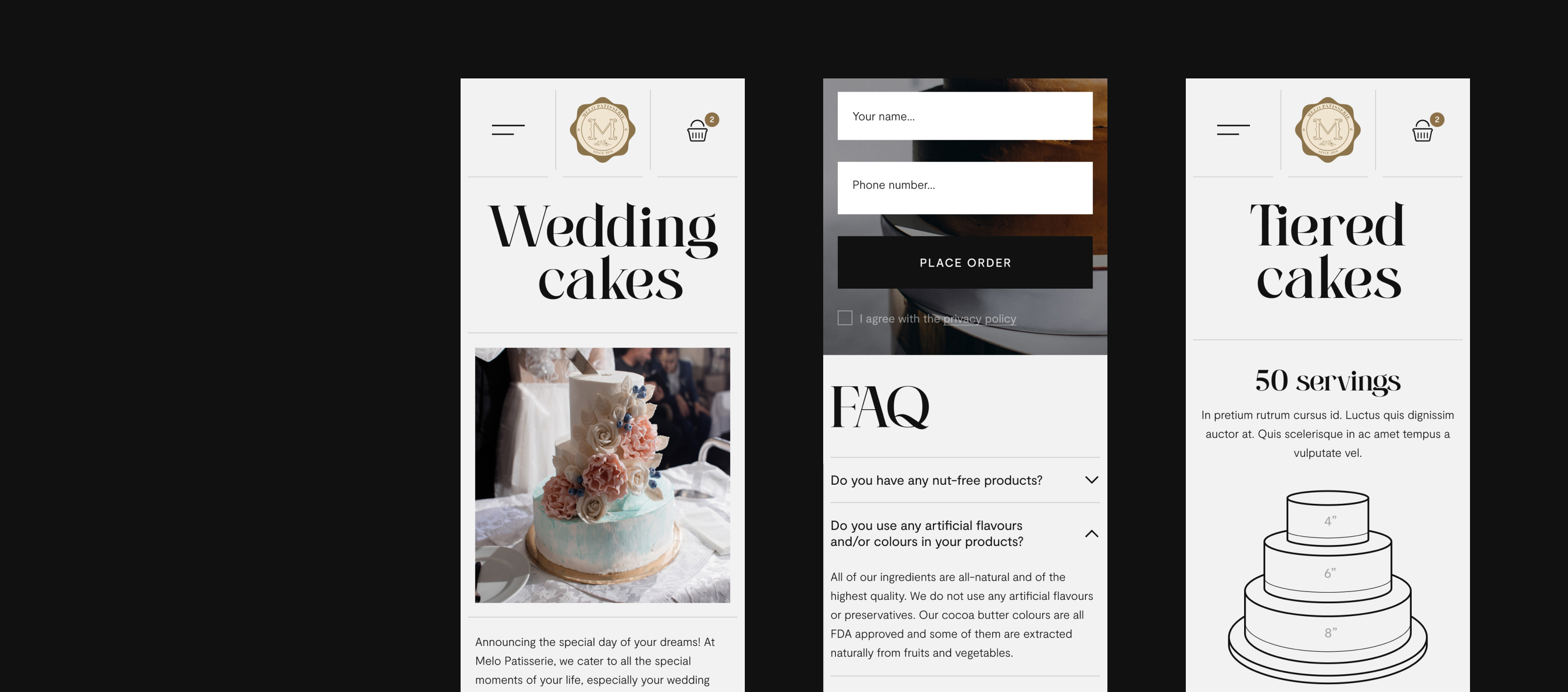 Melo Patisserie — Изображение №9 — Интерфейсы на Dprofile