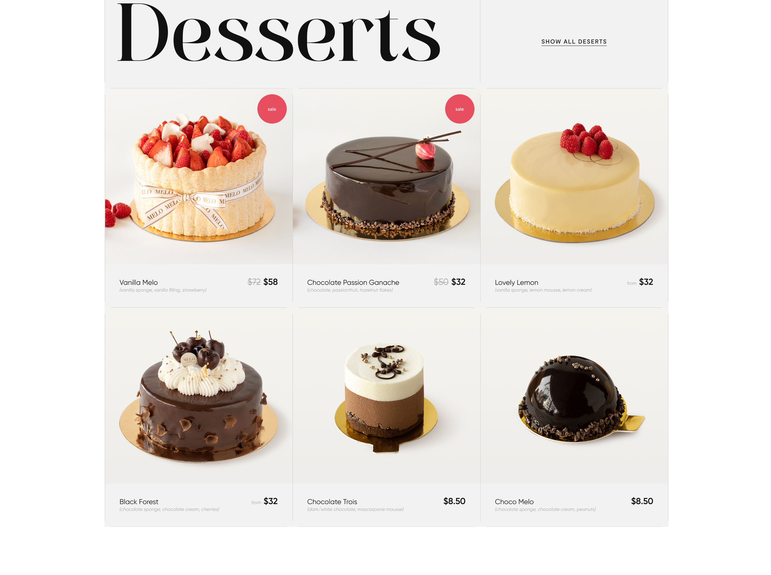 Melo Patisserie — Изображение №2 — Интерфейсы на Dprofile