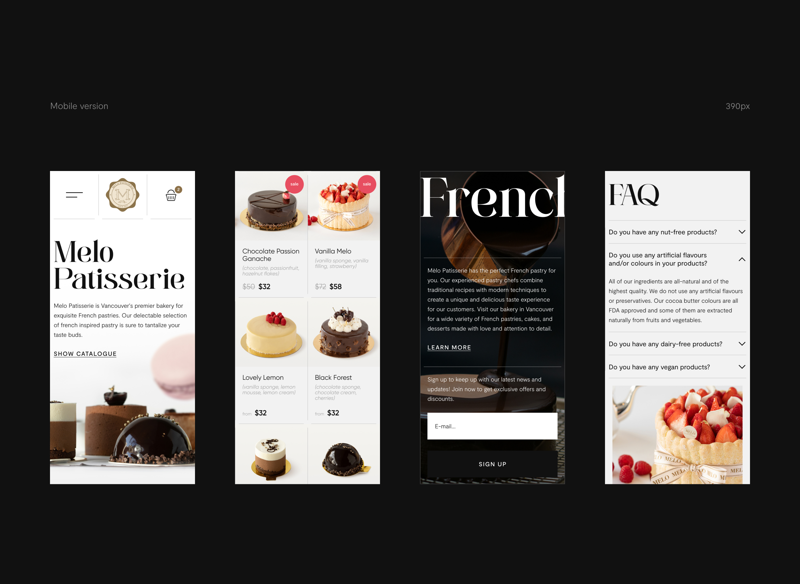 Melo Patisserie — Изображение №4 — Интерфейсы на Dprofile