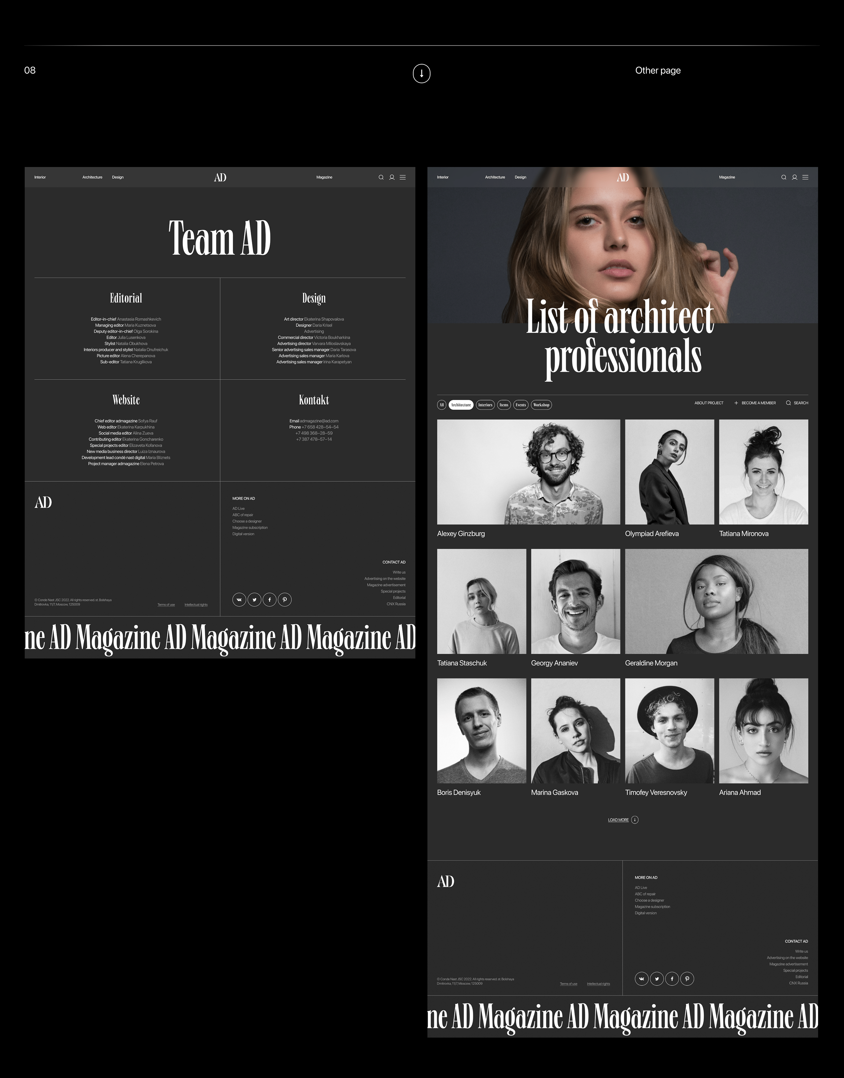 AD Magazine — Изображение №11 — Интерфейсы, Брендинг, Анимация на Dprofile