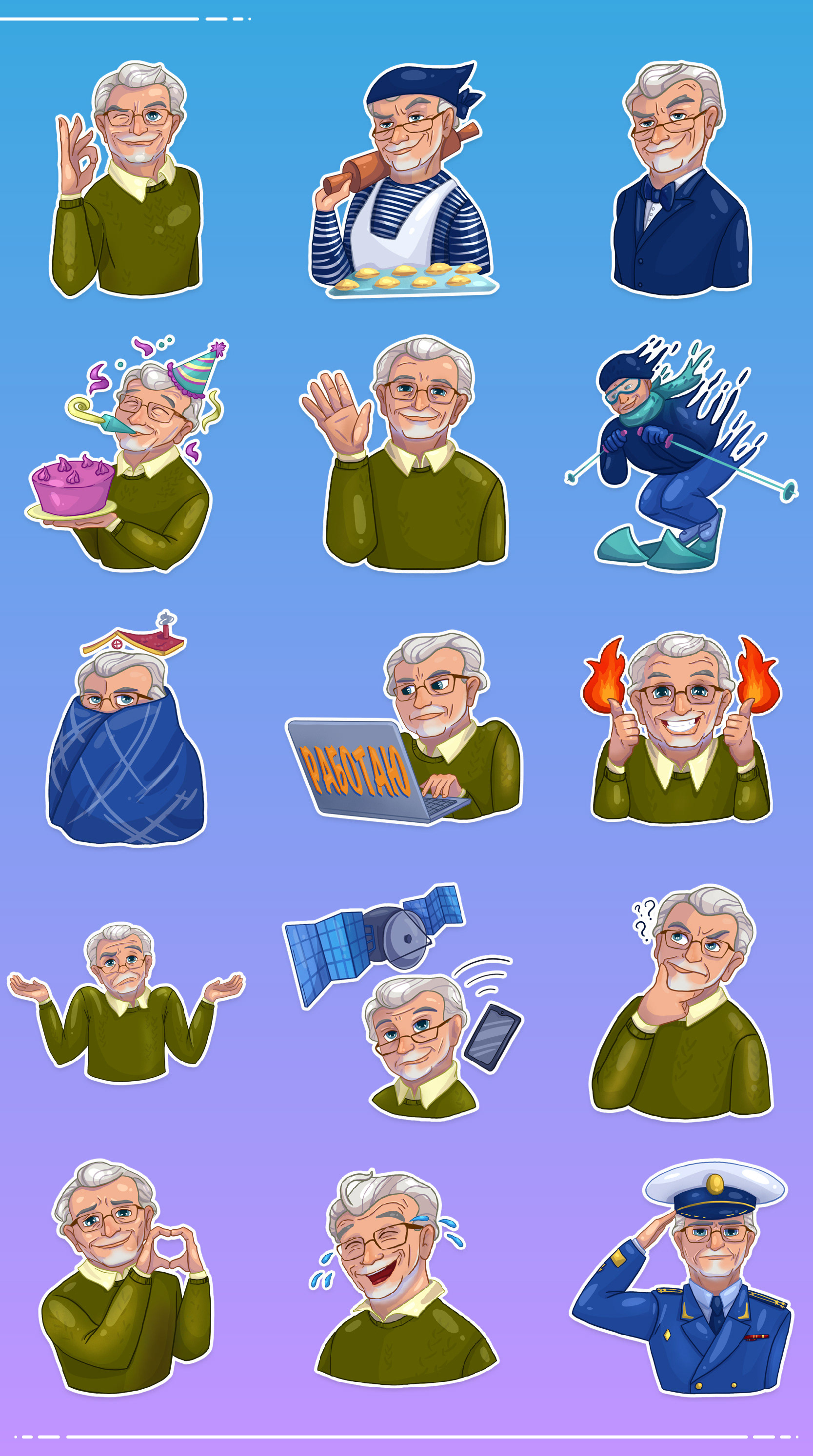 Персональные Stickers по фото — Изображение №5 — Брендинг, Иллюстрация на Dprofile