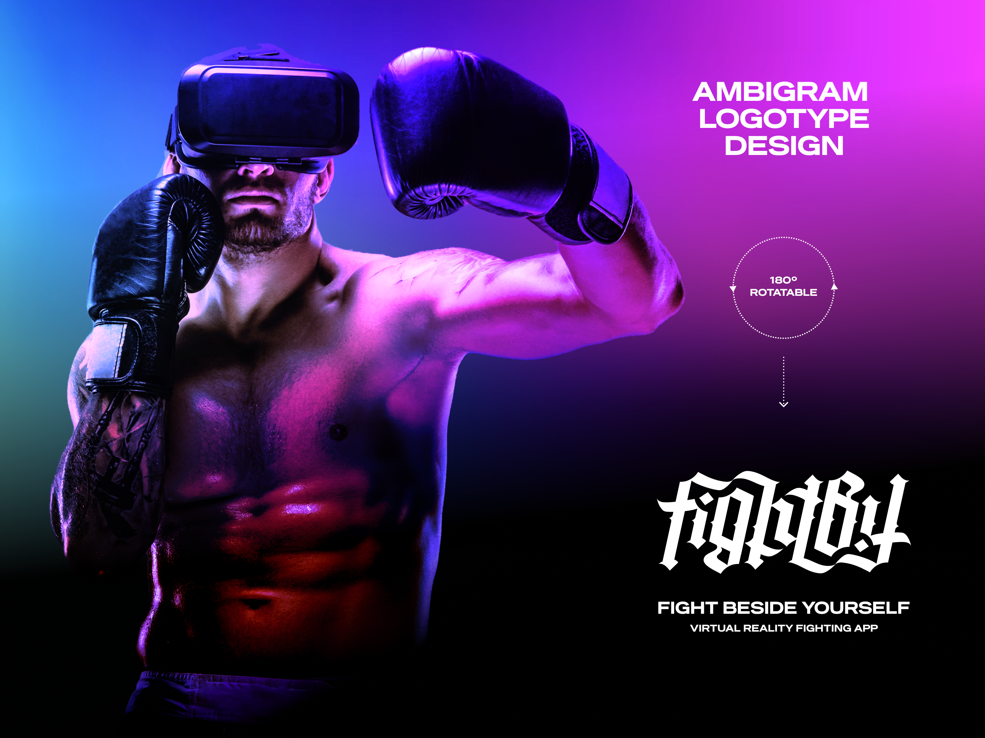 Fight—B.Y™ | Логотип-амбиграмма — Изображение №1 — Брендинг, Графика на Dprofile