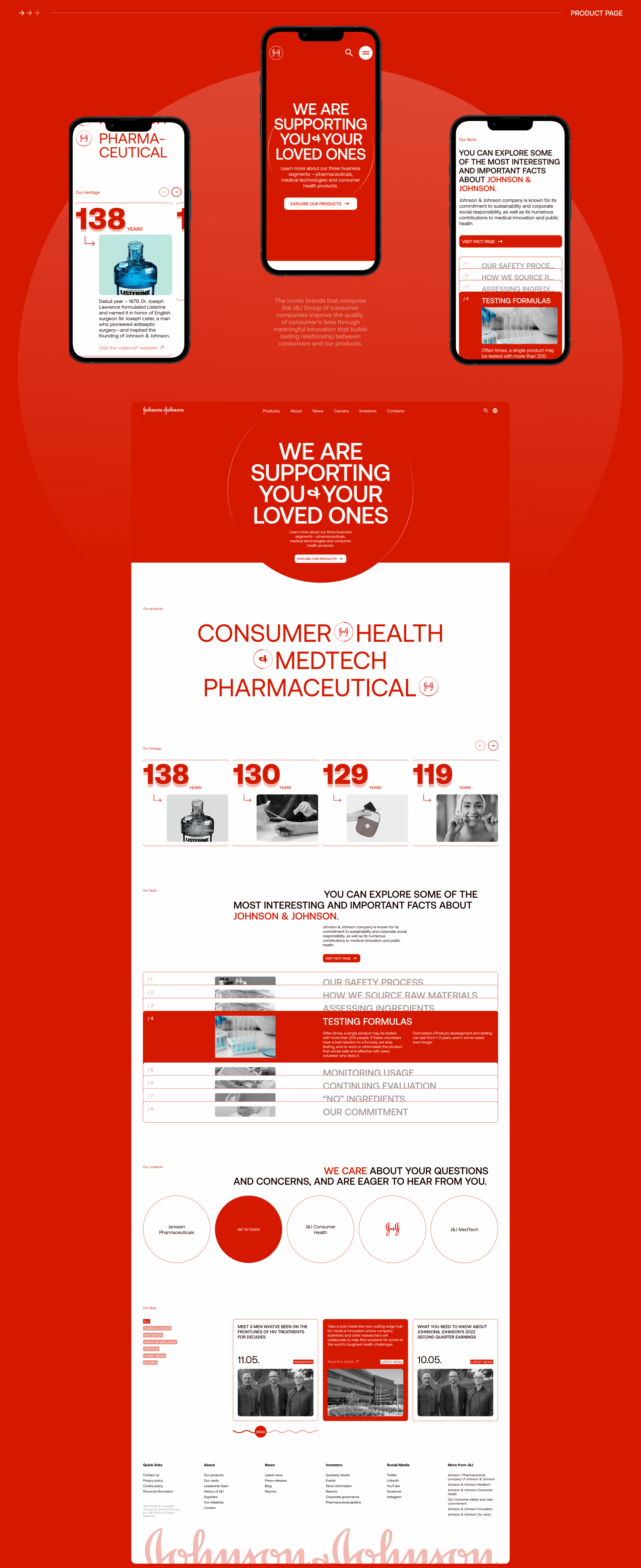 Johnson&Johnson / Corporate website — Изображение №5 — Интерфейсы, Брендинг на Dprofile