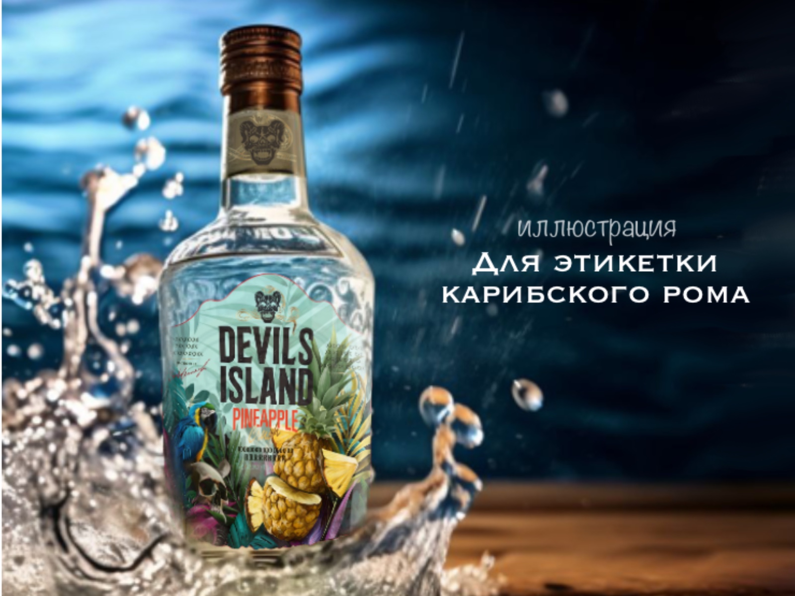 Этикетка для бутылки рома — Изображение №1 — Брендинг, Иллюстрация на Dprofile