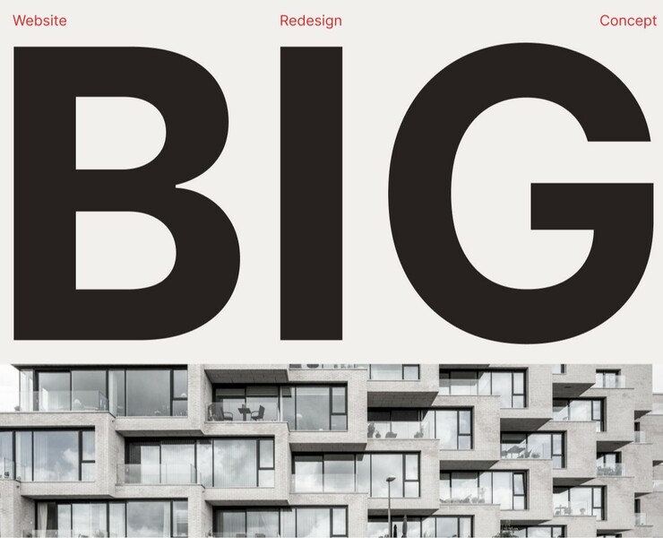 Сайт архитектурной студии BIG — Интерфейсы на Dprofile