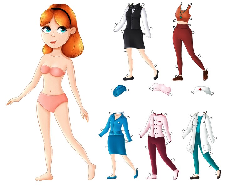 Paper doll: Dress up the doll — Иллюстрация на Dprofile