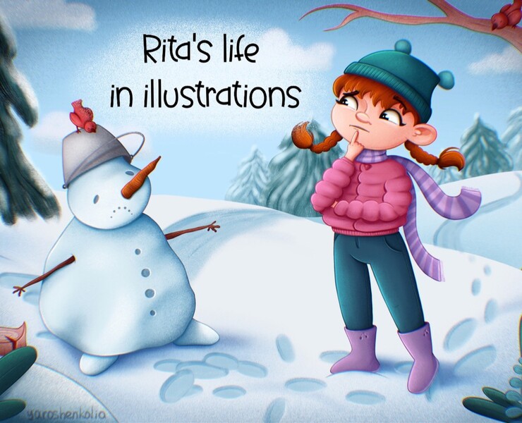 Rita's life in illustrations — Иллюстрация на Dprofile