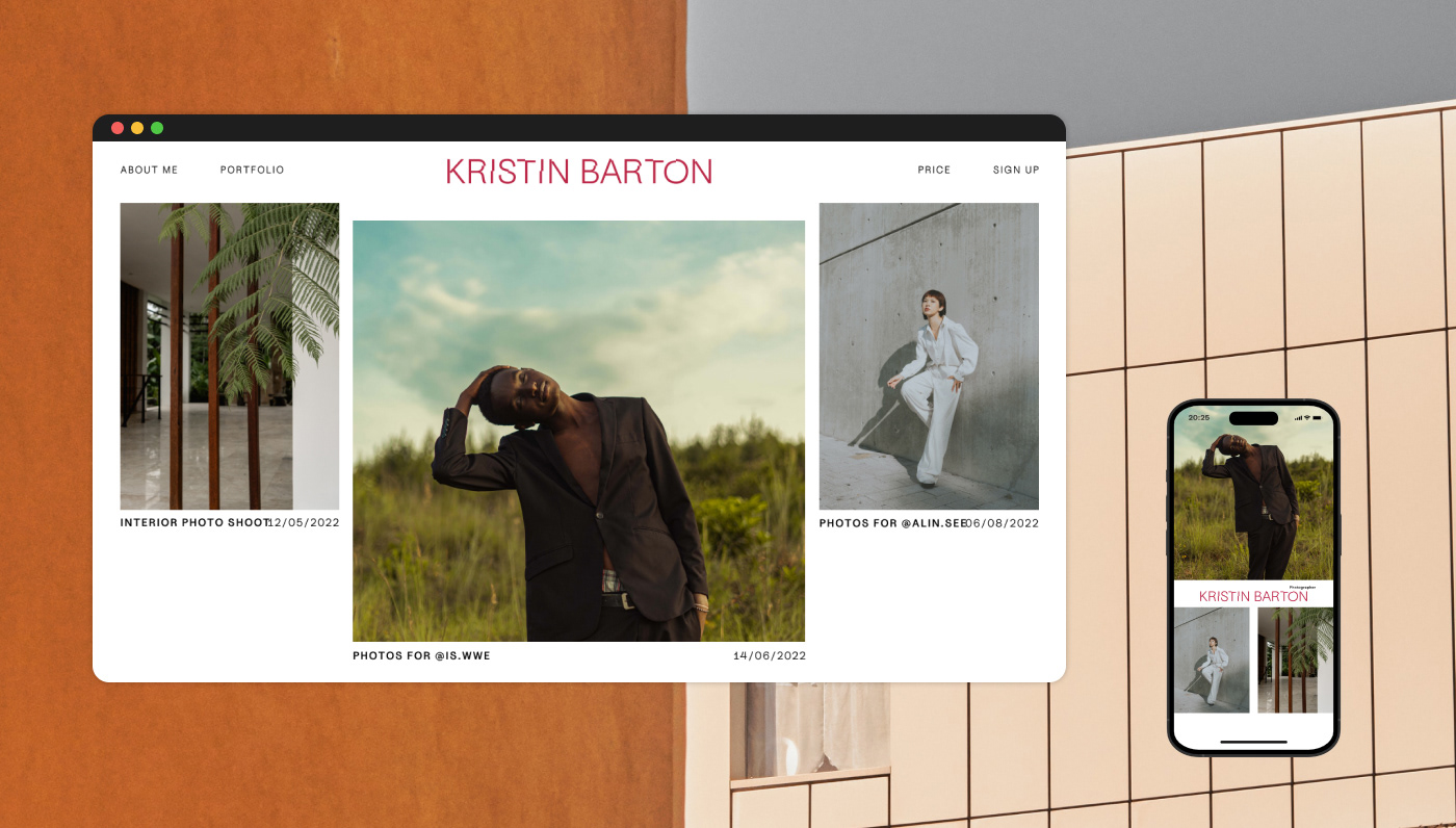Website for the photographer — Изображение №1 — Интерфейсы на Dprofile