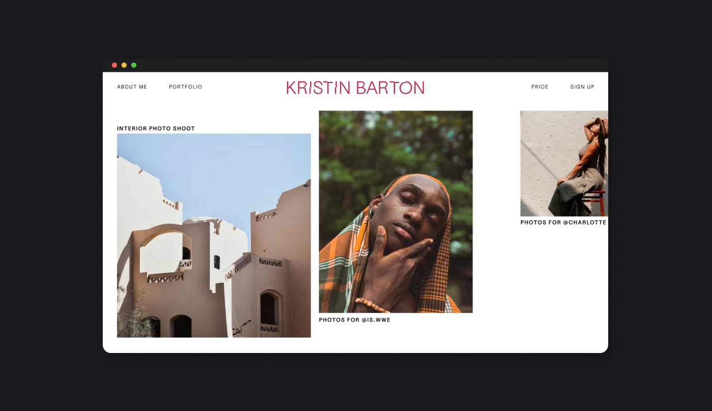 Website for the photographer — Изображение №5 — Интерфейсы на Dprofile